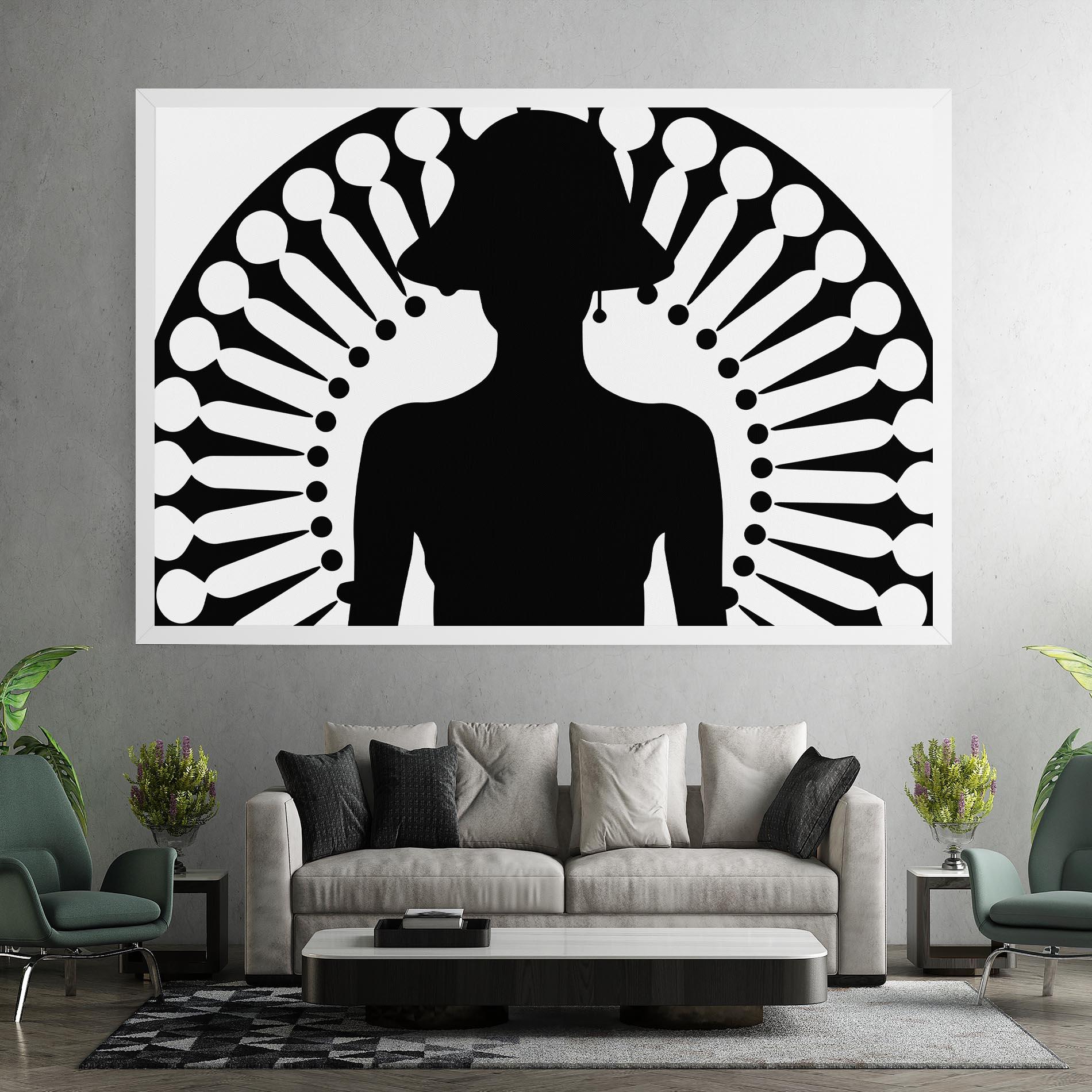 Tablou Canvas Black Shilouette Lady mockup 7