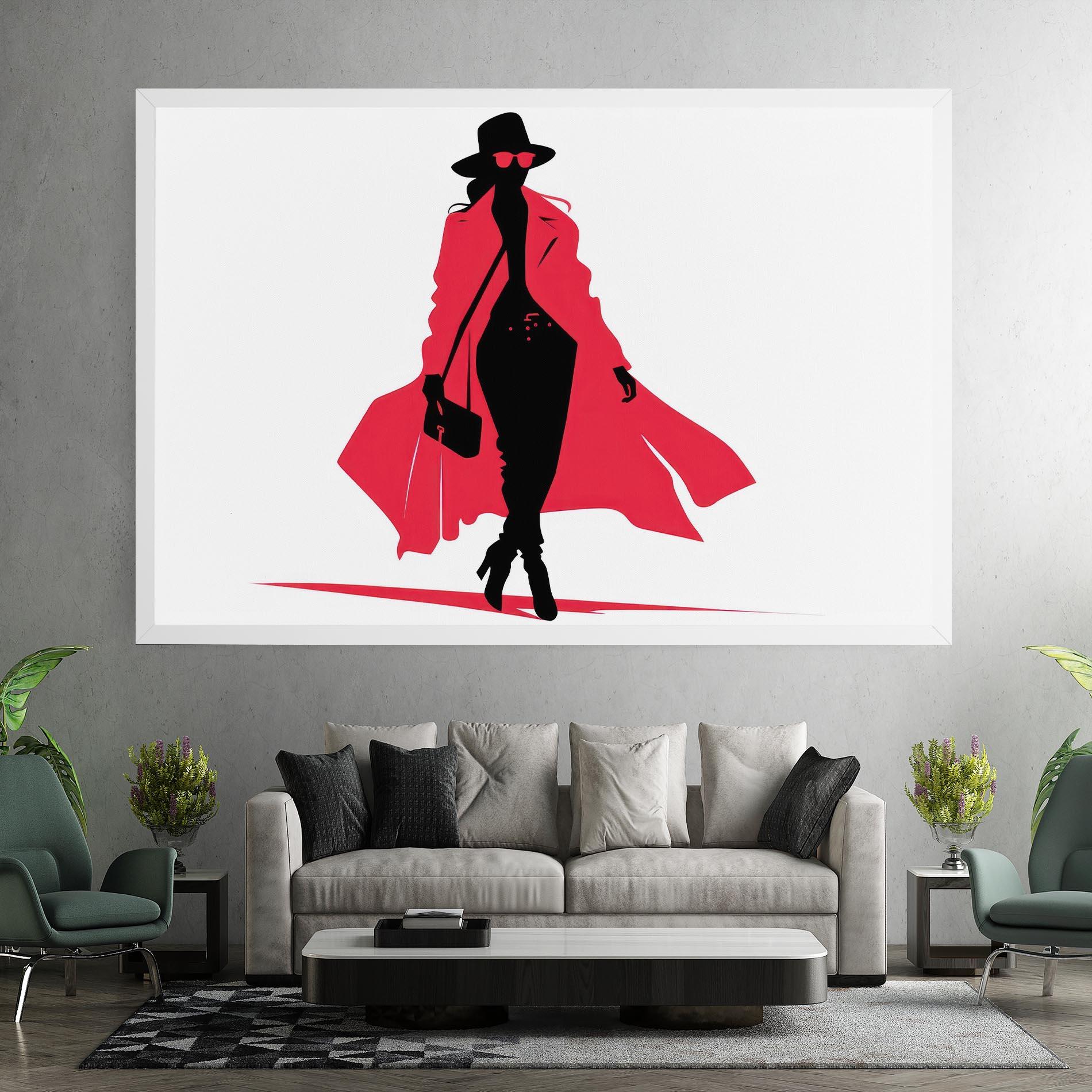 Tablou Canvas Pink Outfit Woman mockup 7