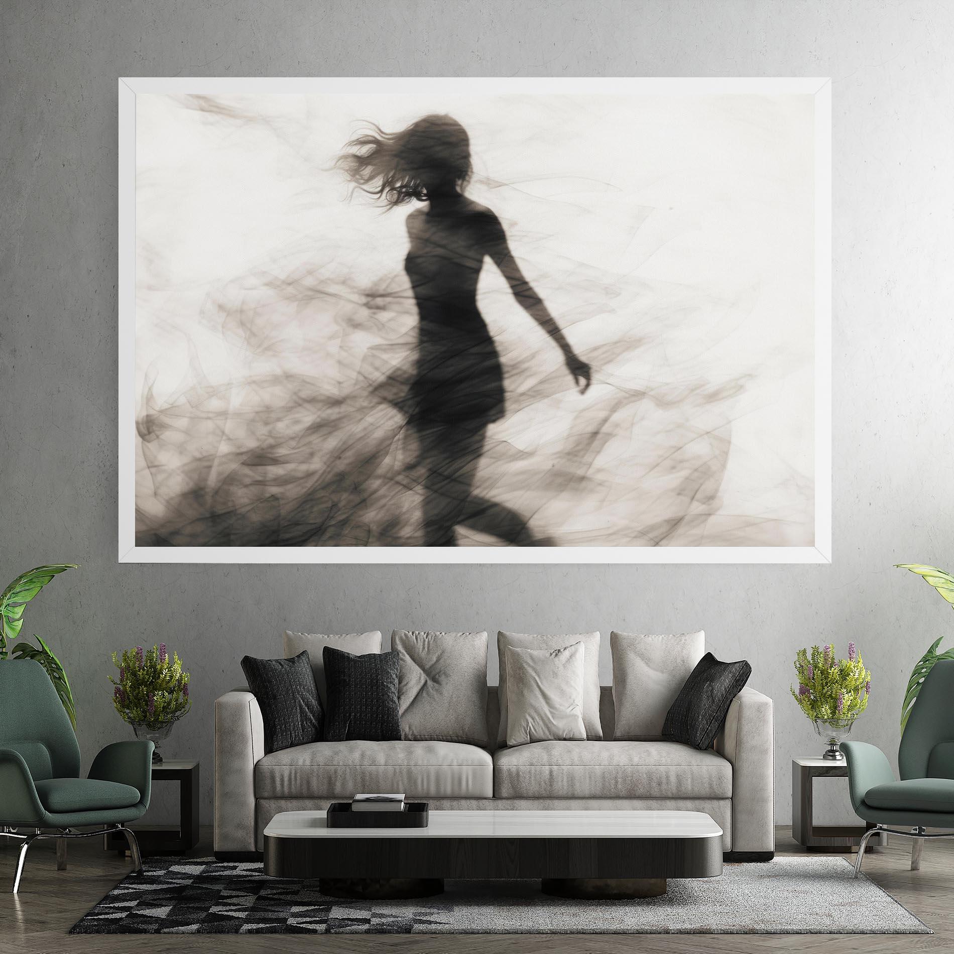 Tablou Canvas Smoke Girl Shilouette mockup 7
