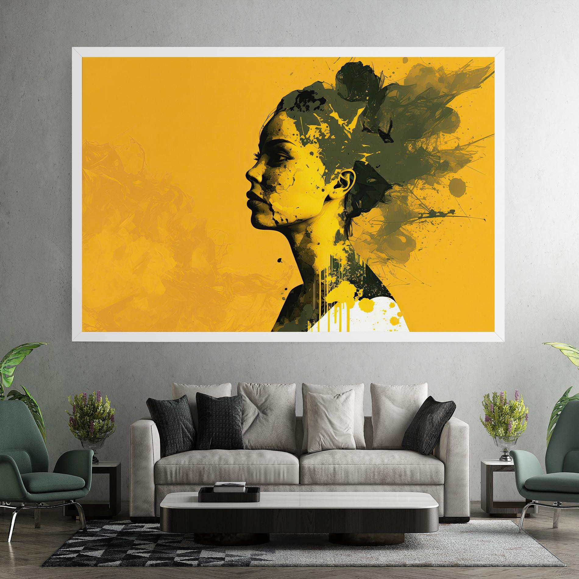 Tablou Canvas Thinking Yellow mockup 7