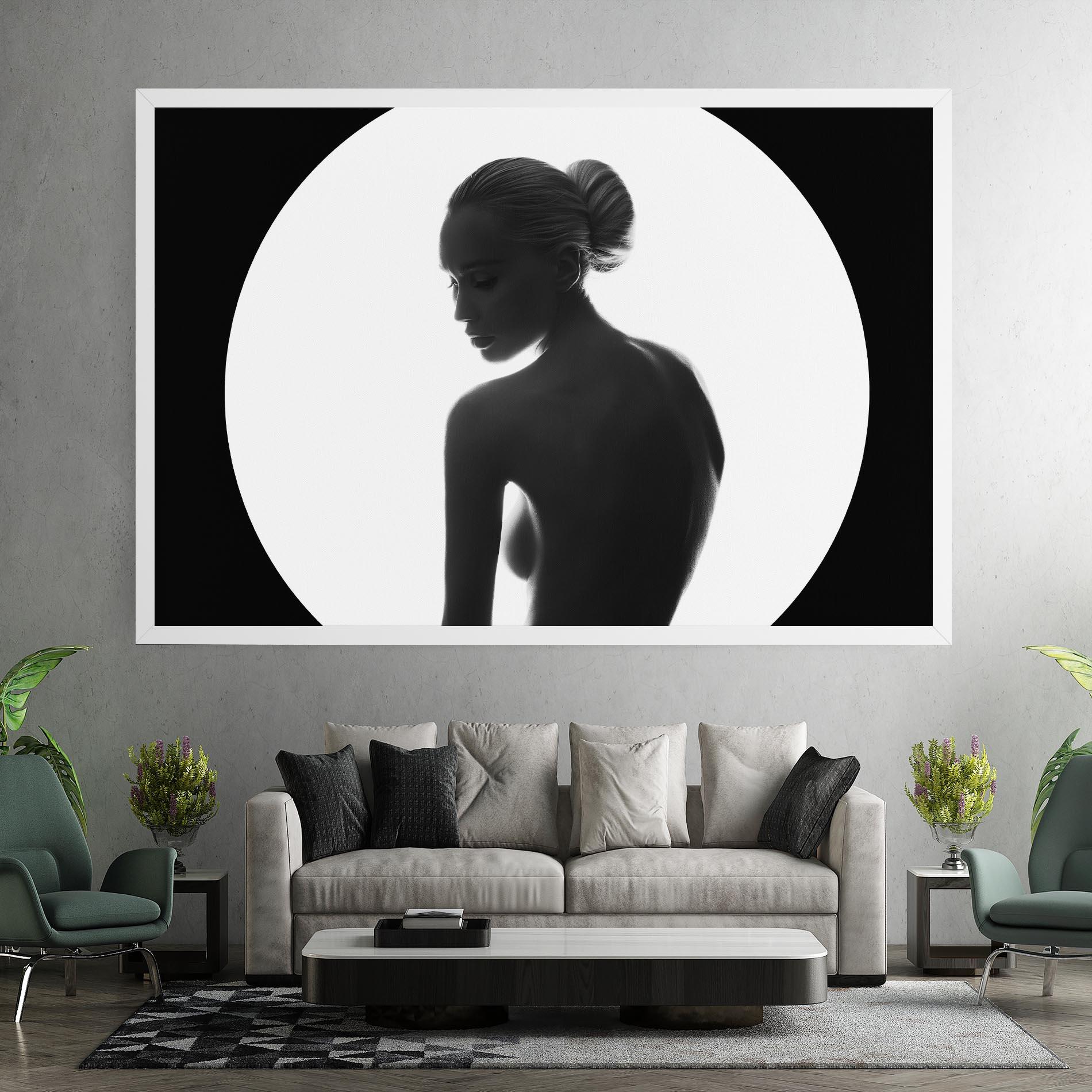 Tablou Canvas Woman Body Circle mockup 7