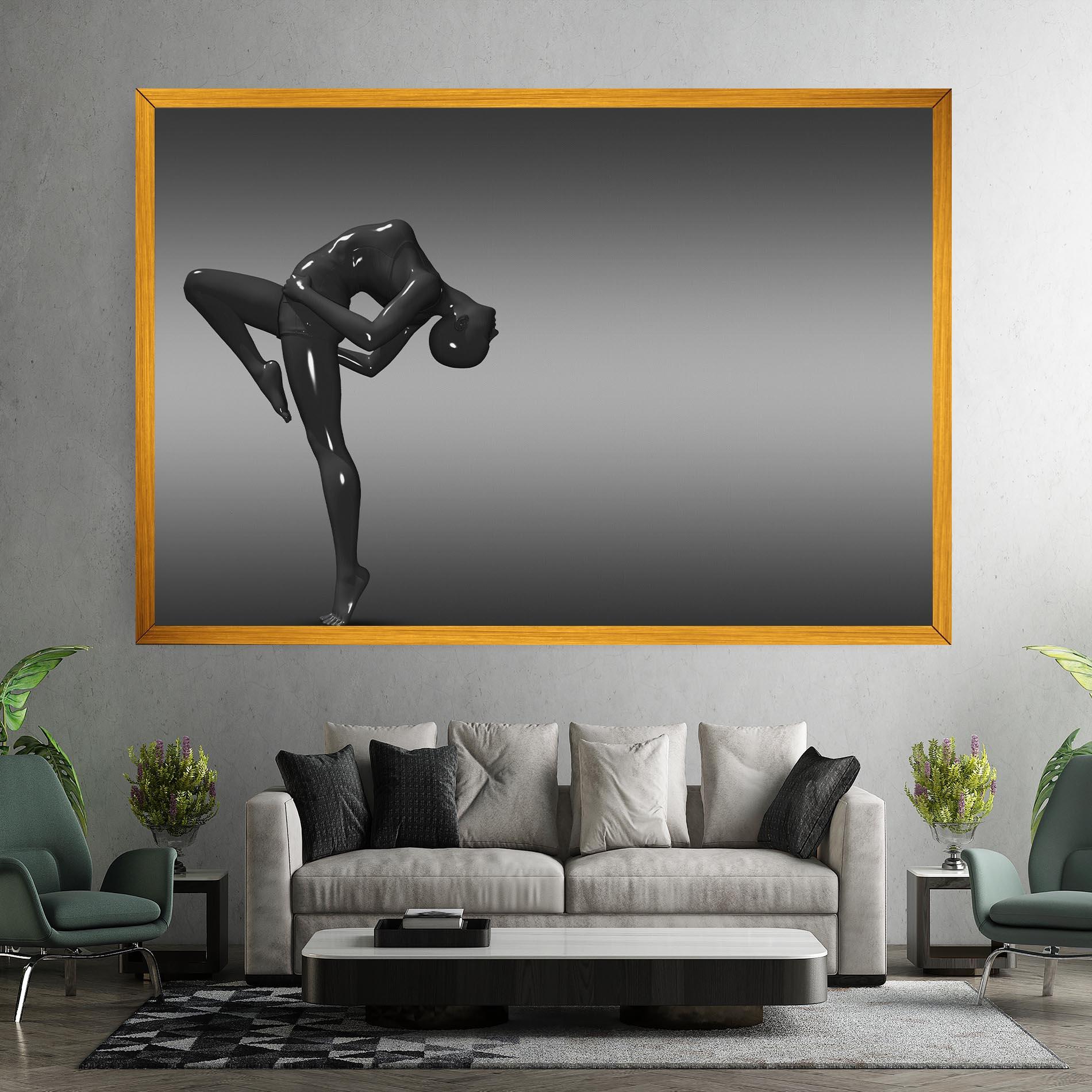 Tablou Canvas Black Glossy Female Dancer mockup 7