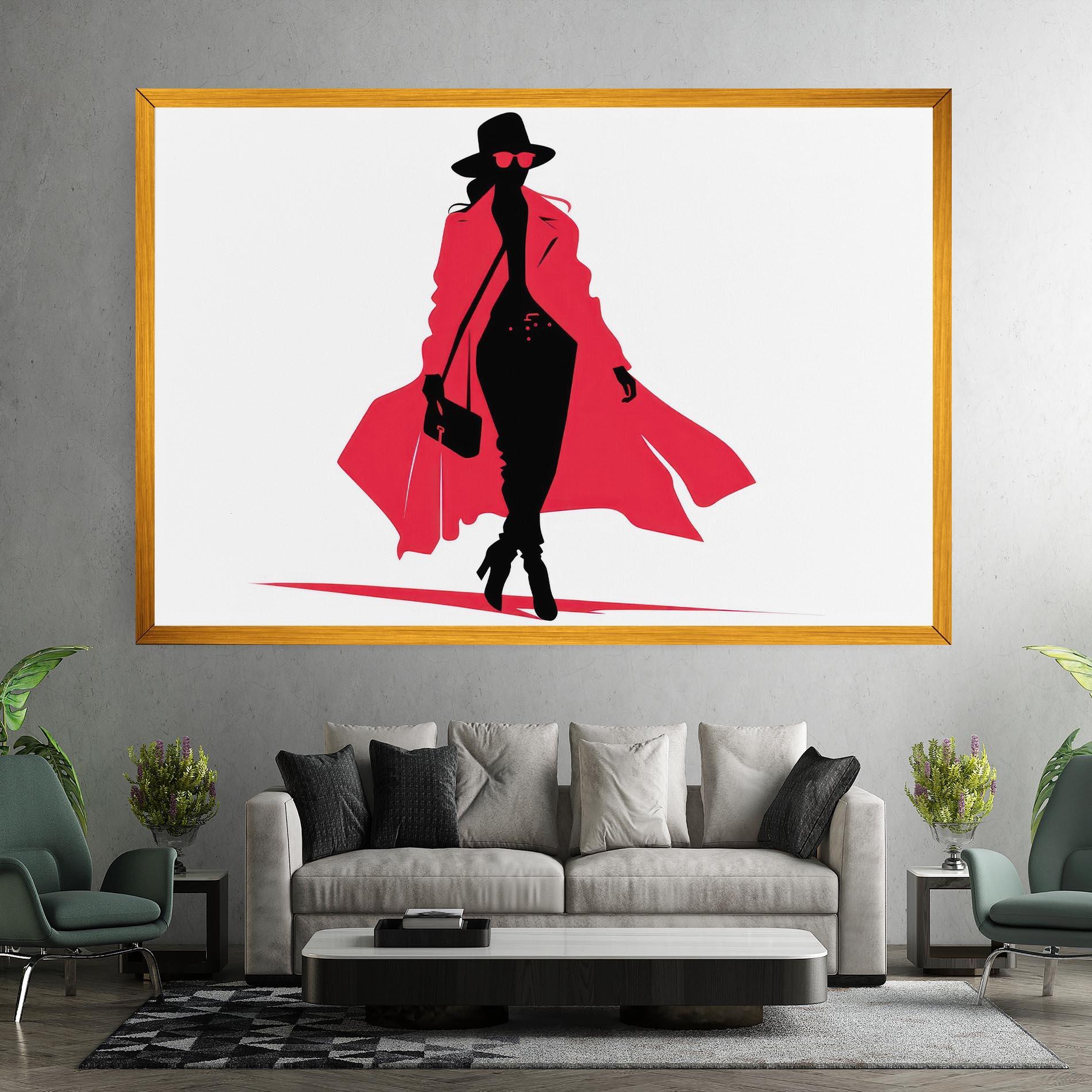 Tablou Canvas Pink Outfit Woman mockup 7