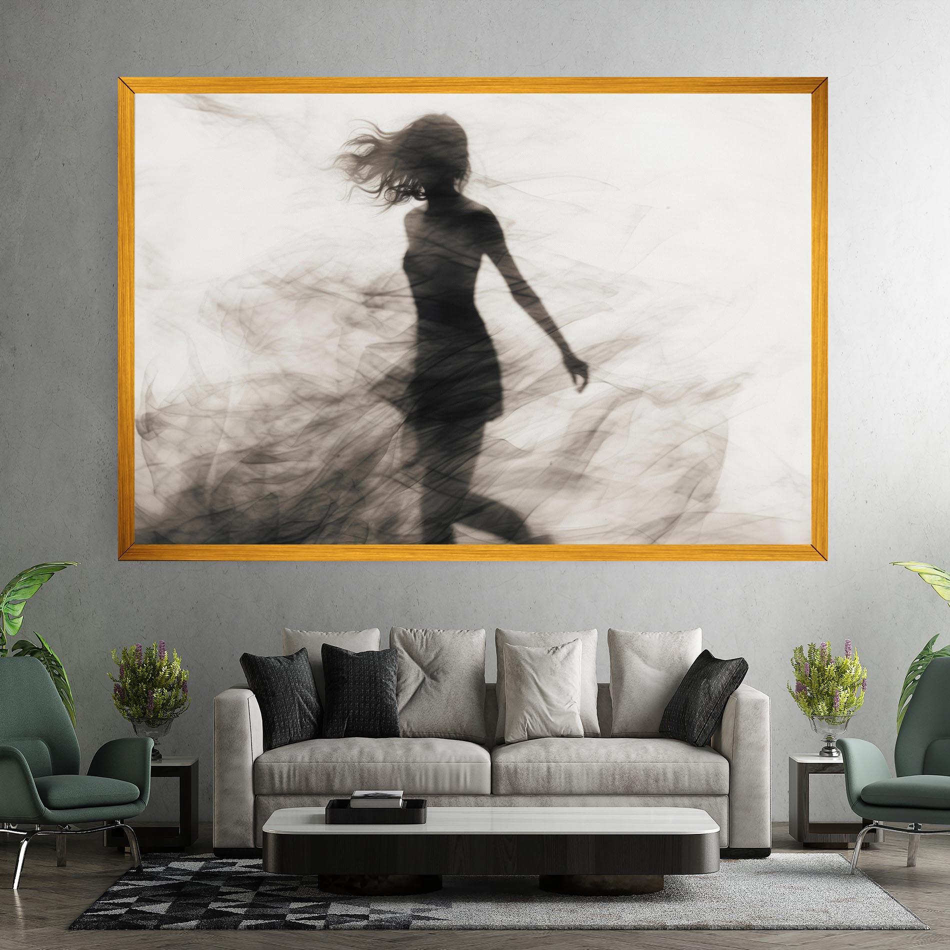 Tablou Canvas Smoke Girl Shilouette mockup 7