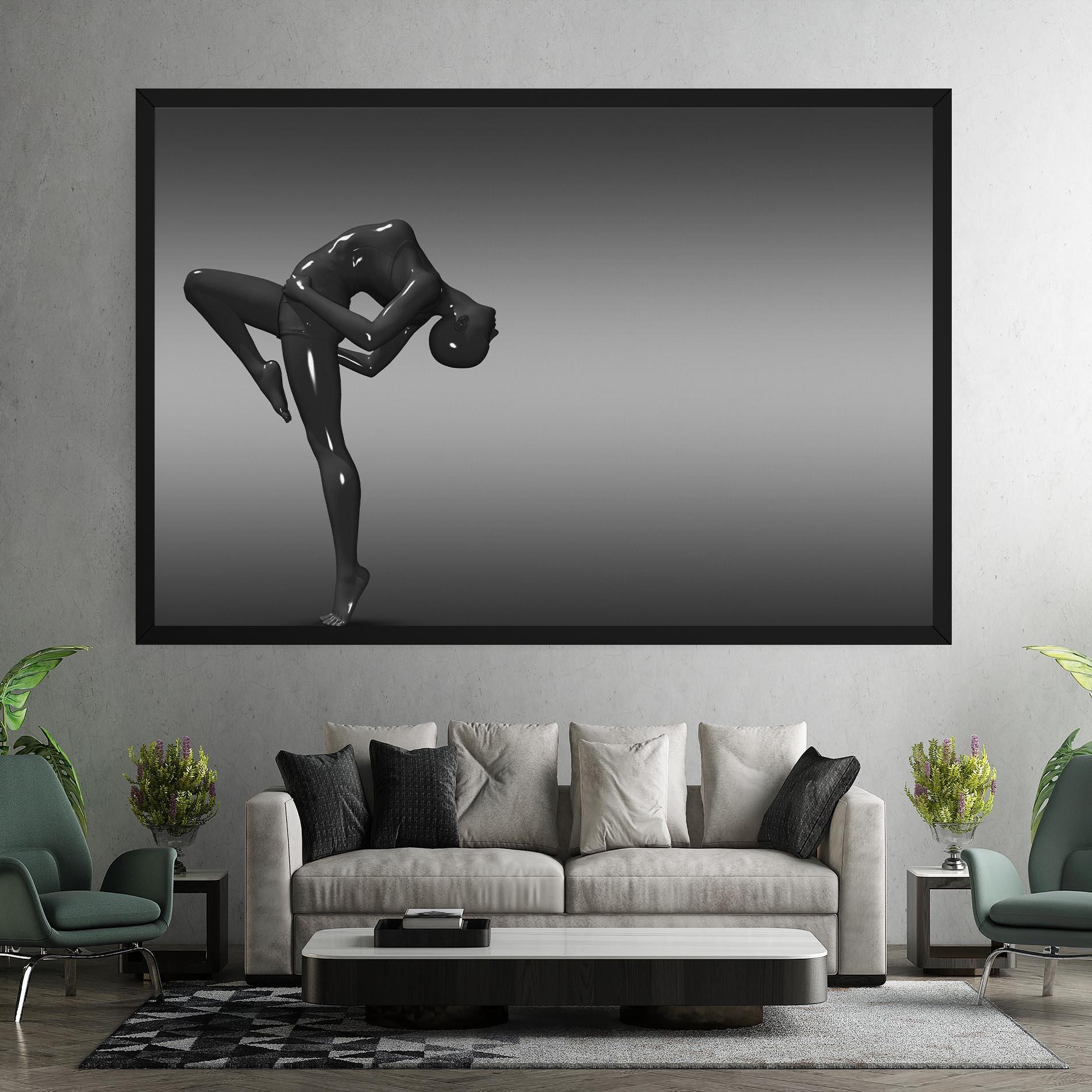 Tablou Canvas Black Glossy Female Dancer mockup 7