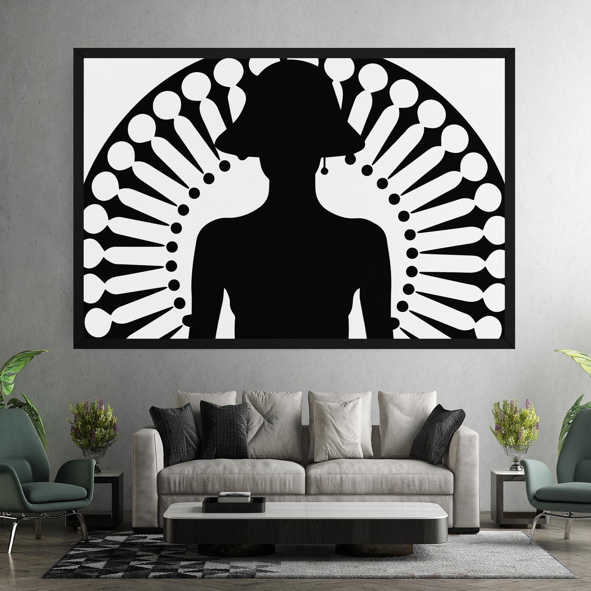 Tablou Canvas Black Shilouette Lady mockup 7