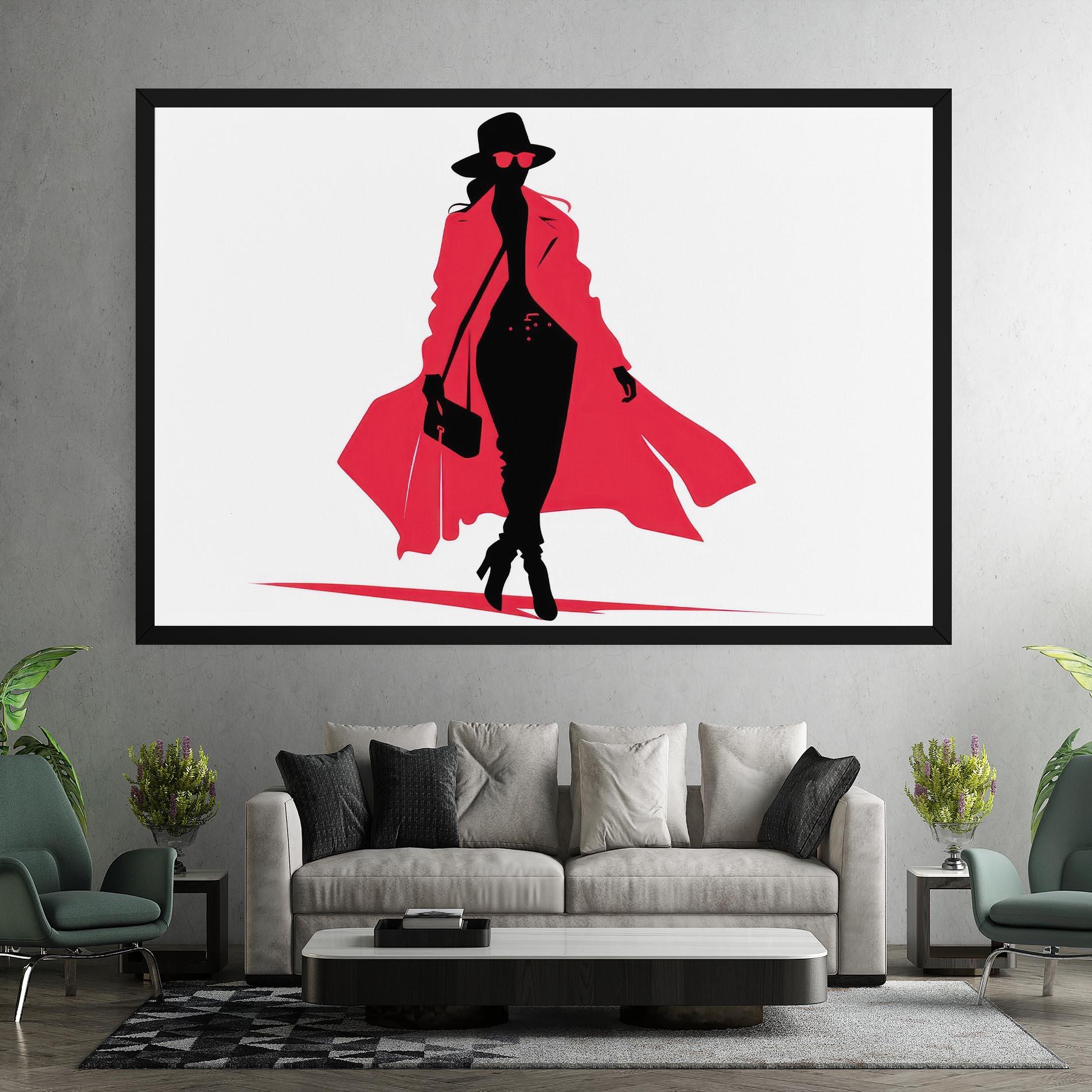 Tablou Canvas Pink Outfit Woman mockup 7