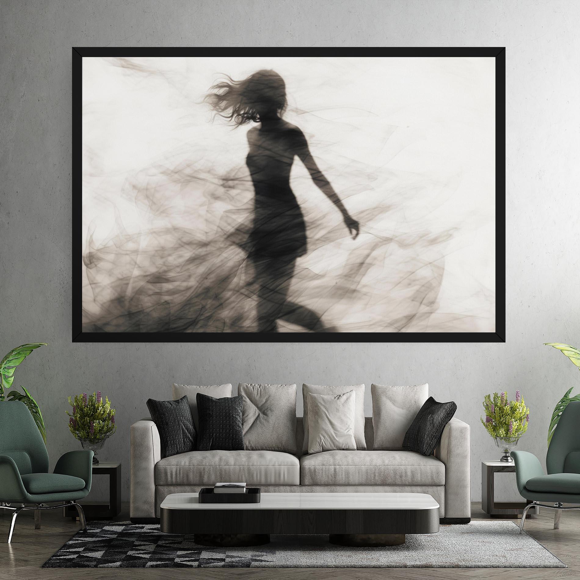 Tablou Canvas Smoke Girl Shilouette mockup 7