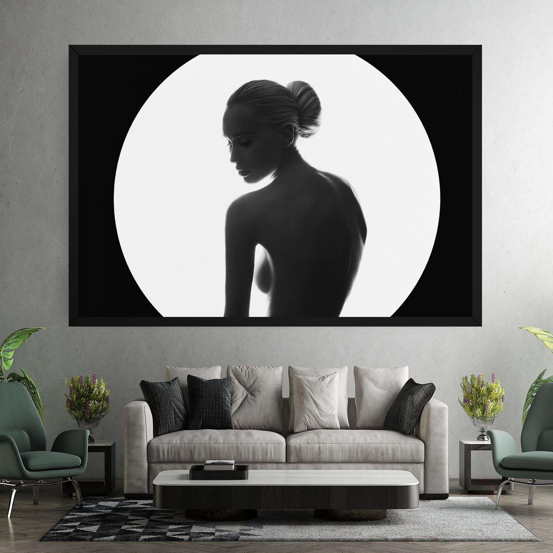 Tablou Canvas Woman Body Circle mockup 7