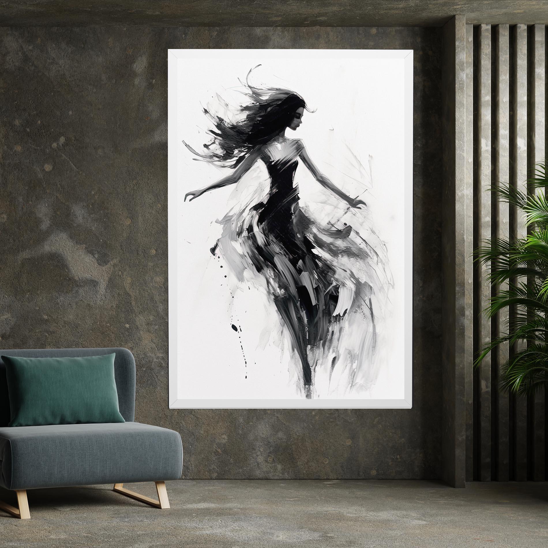 Tablou Canvas Black Ink Woman mockup 7