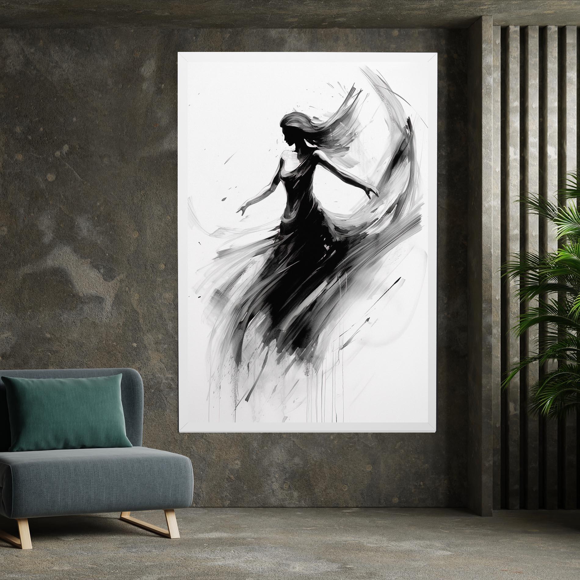 Tablou Canvas Dancing Woman Drawn mockup 7