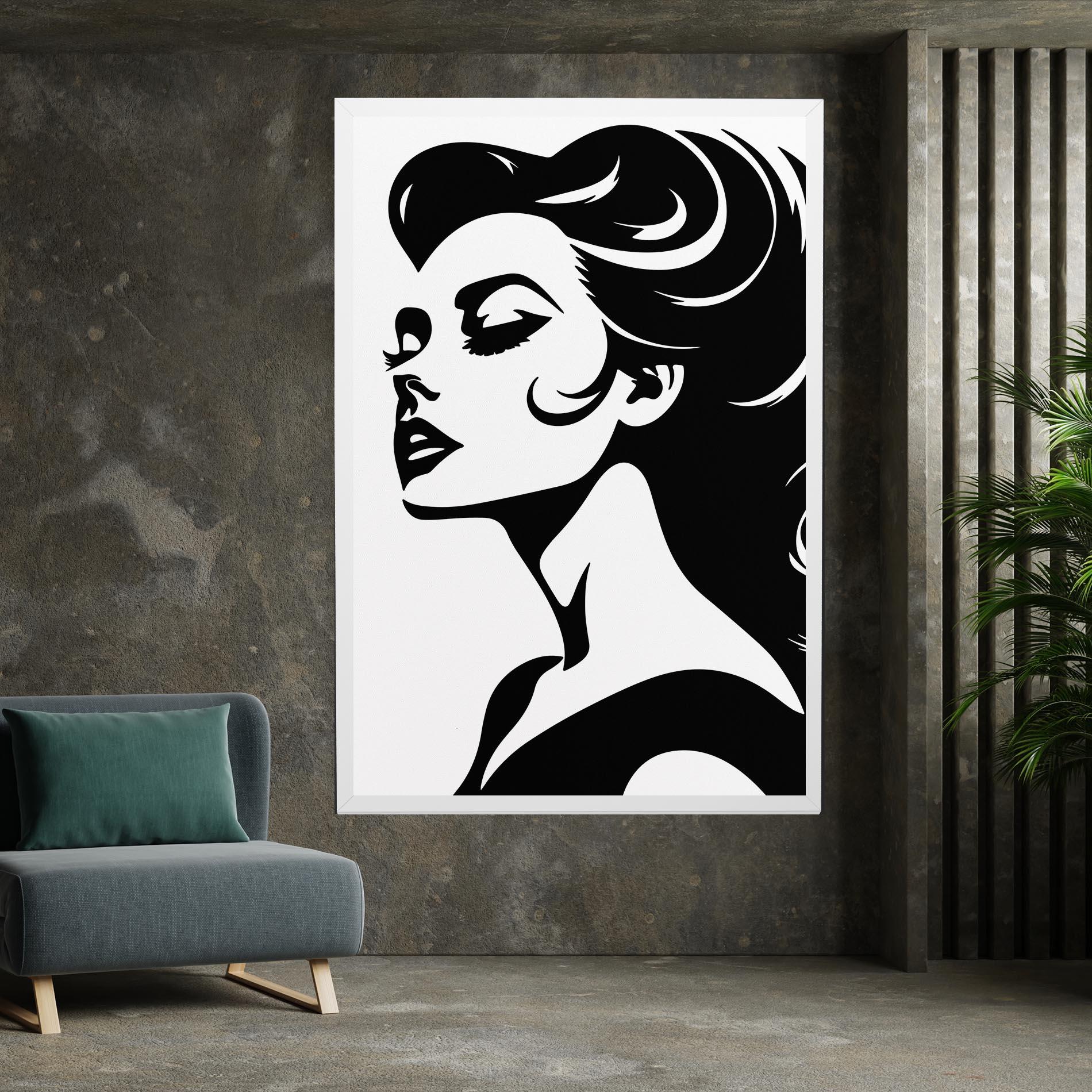 Tablou Canvas Eyeliner Shilouette mockup 7