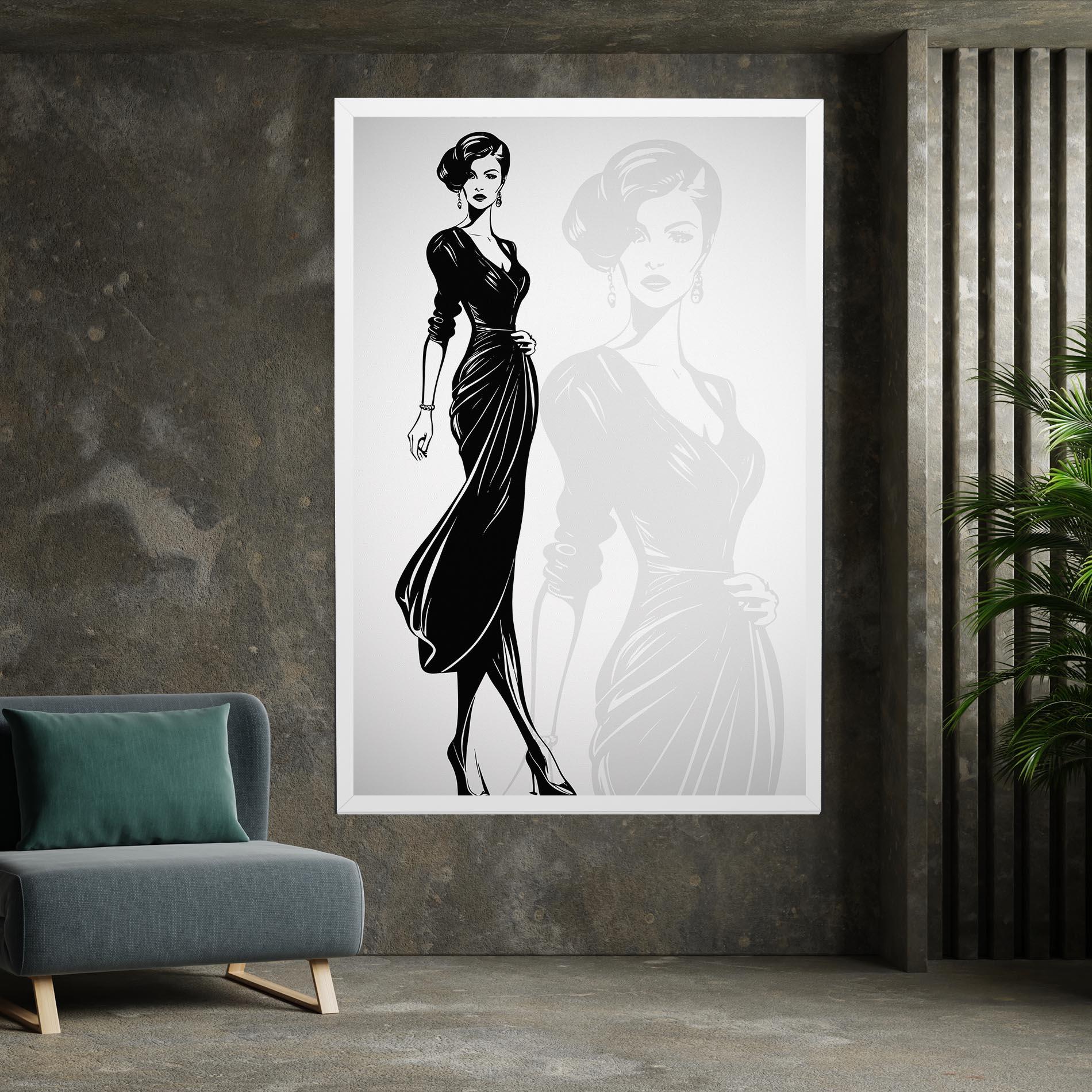 Tablou Canvas Lady Shilouette mockup 7