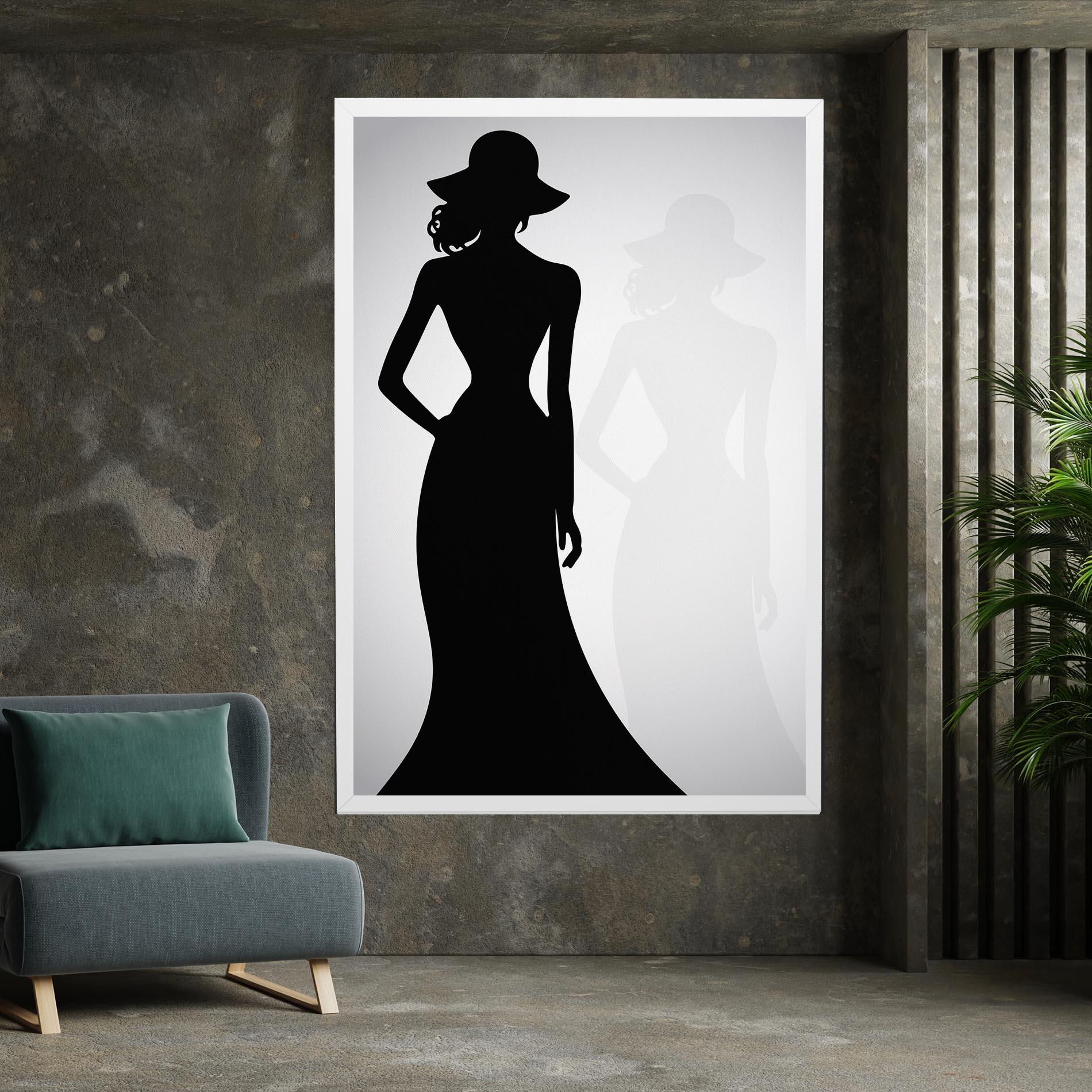 Tablou Canvas Silhouette Lady mockup 7