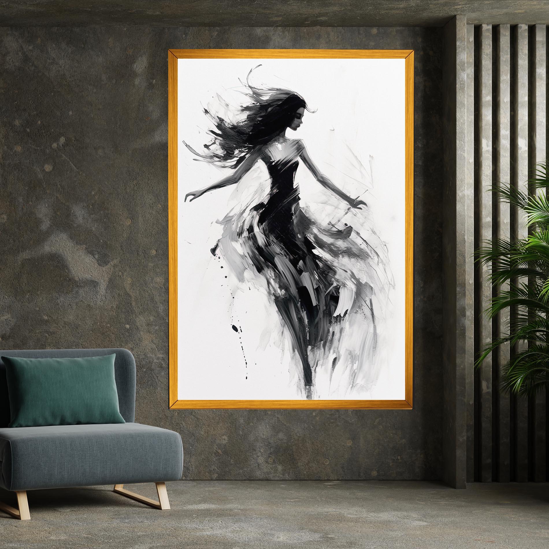 Tablou Canvas Black Ink Woman mockup 7