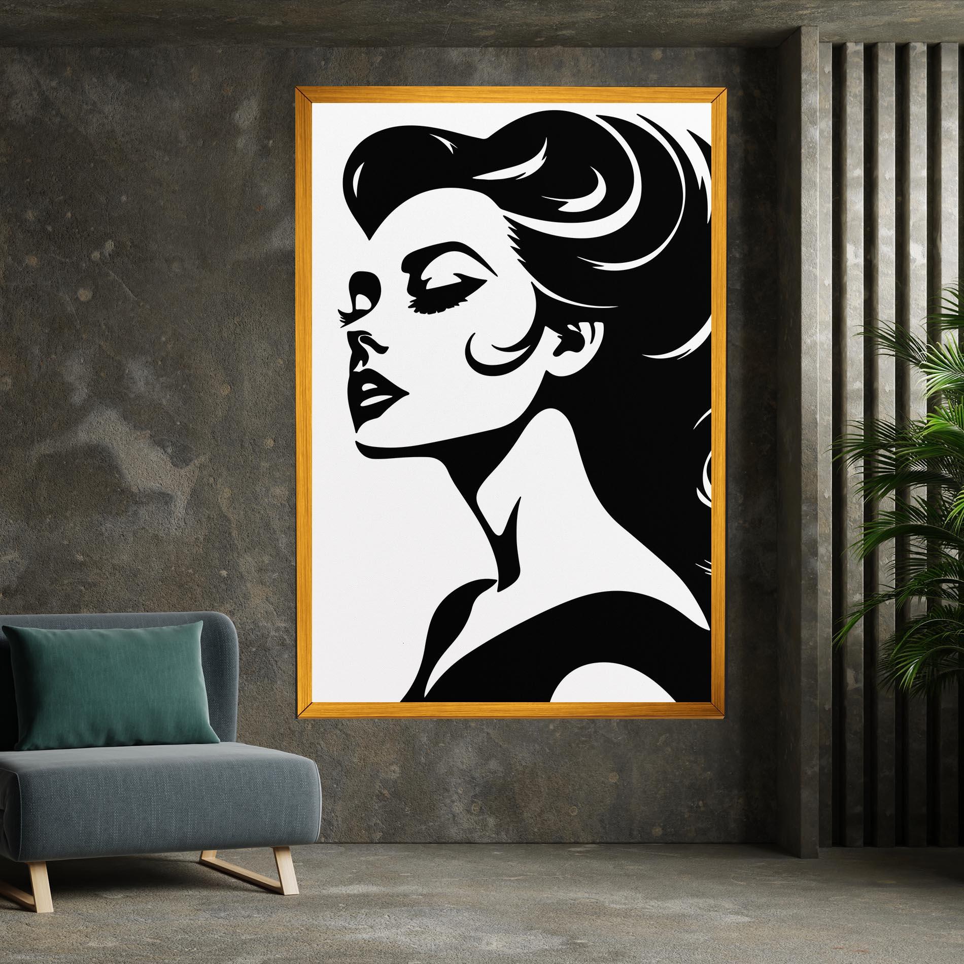 Tablou Canvas Eyeliner Shilouette mockup 7