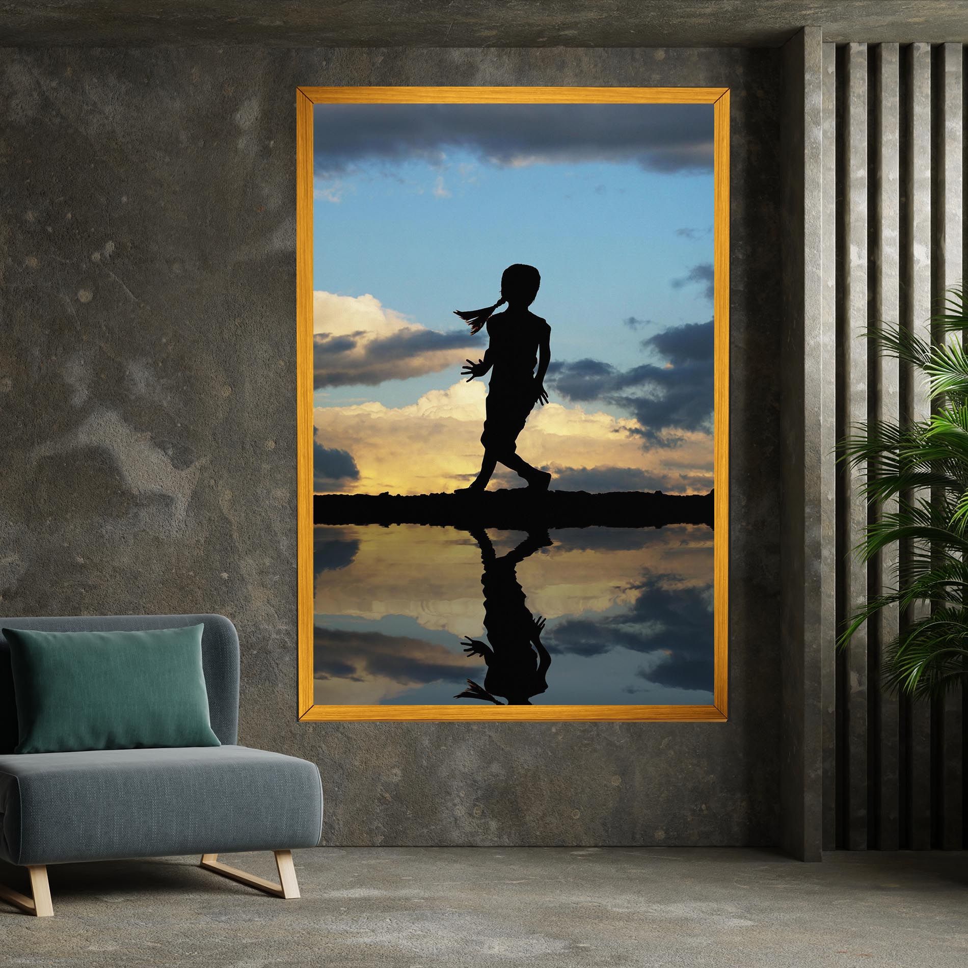 Little Girl Jumping mockup 7