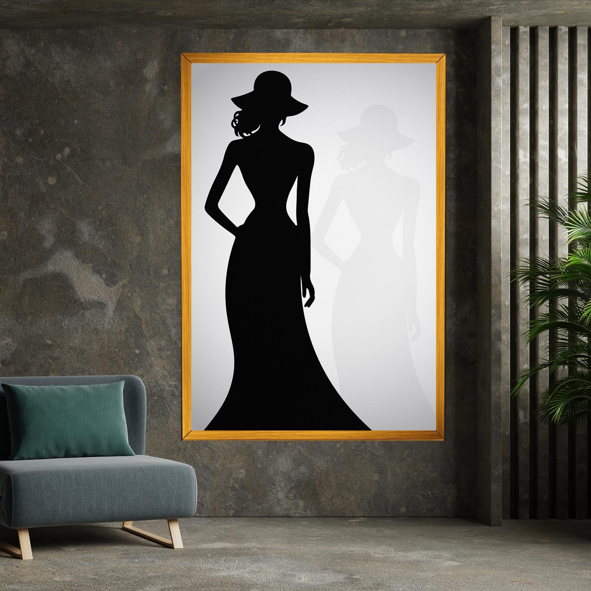 Tablou Canvas Silhouette Lady mockup 7