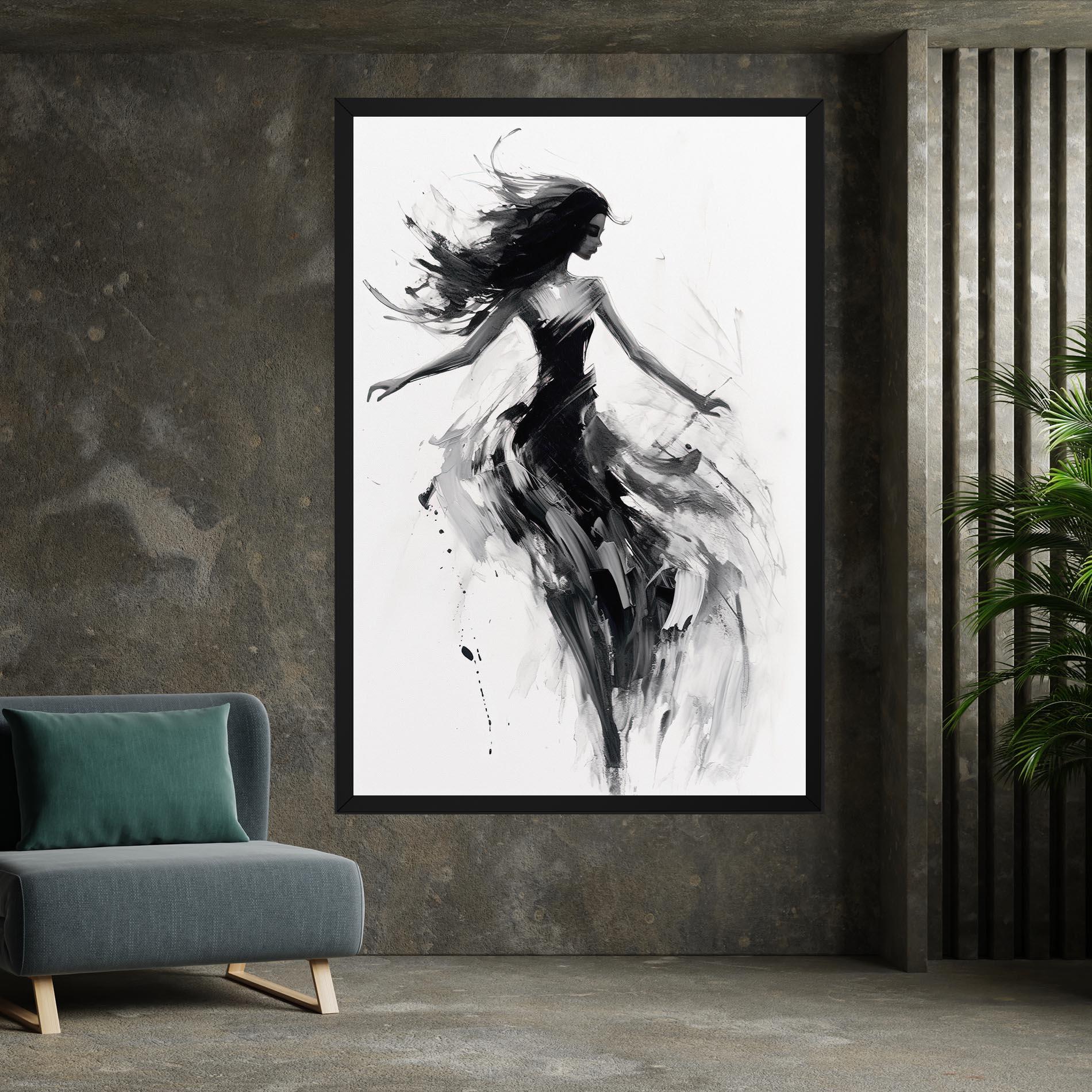 Tablou Canvas Black Ink Woman mockup 7