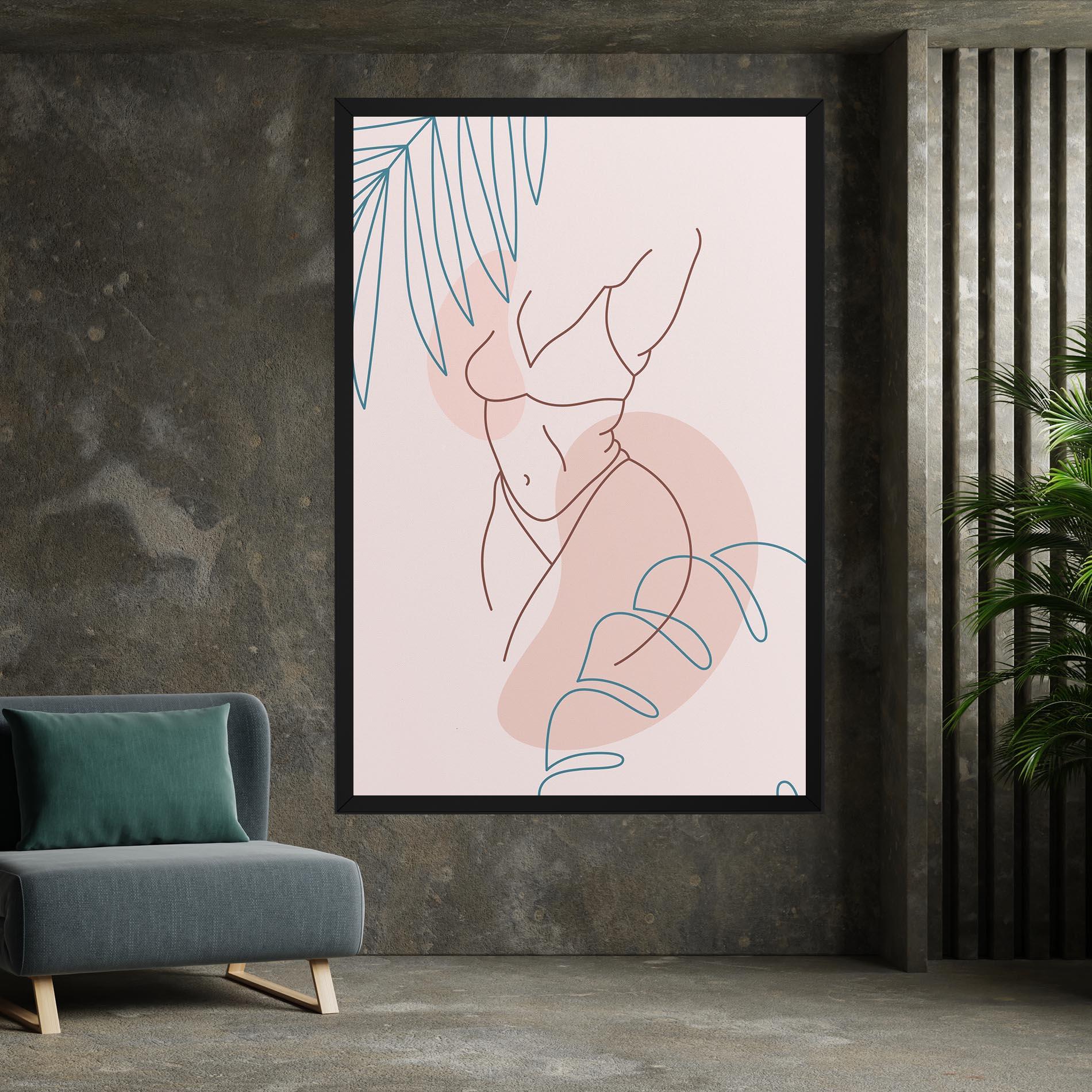 Tablou Canvas Body Line Leaf mockup 7