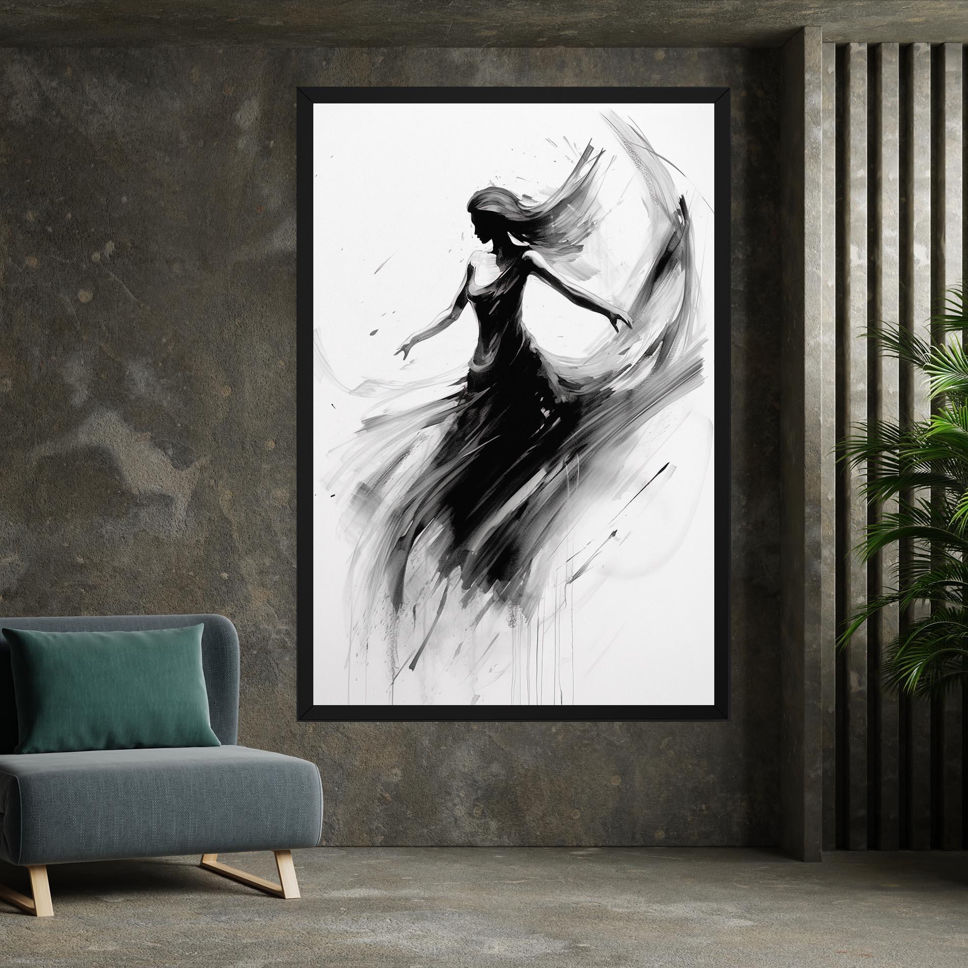 Tablou Canvas Dancing Woman Drawn mockup 7