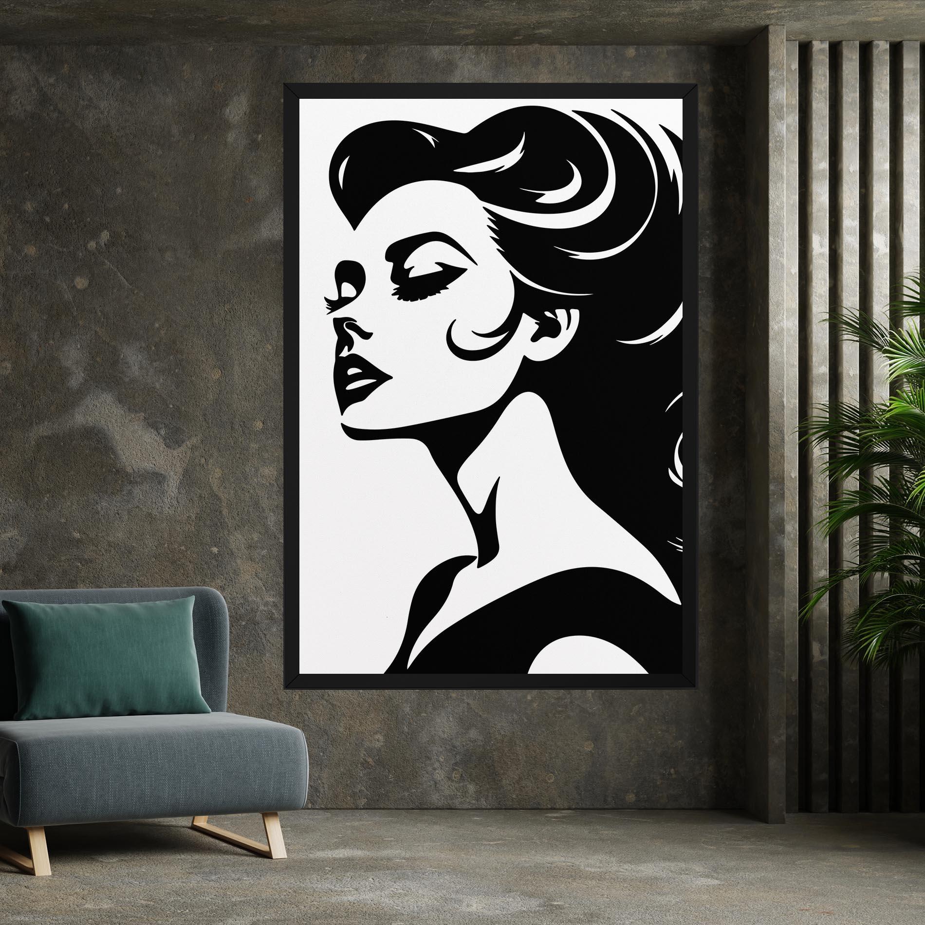 Tablou Canvas Eyeliner Shilouette mockup 7