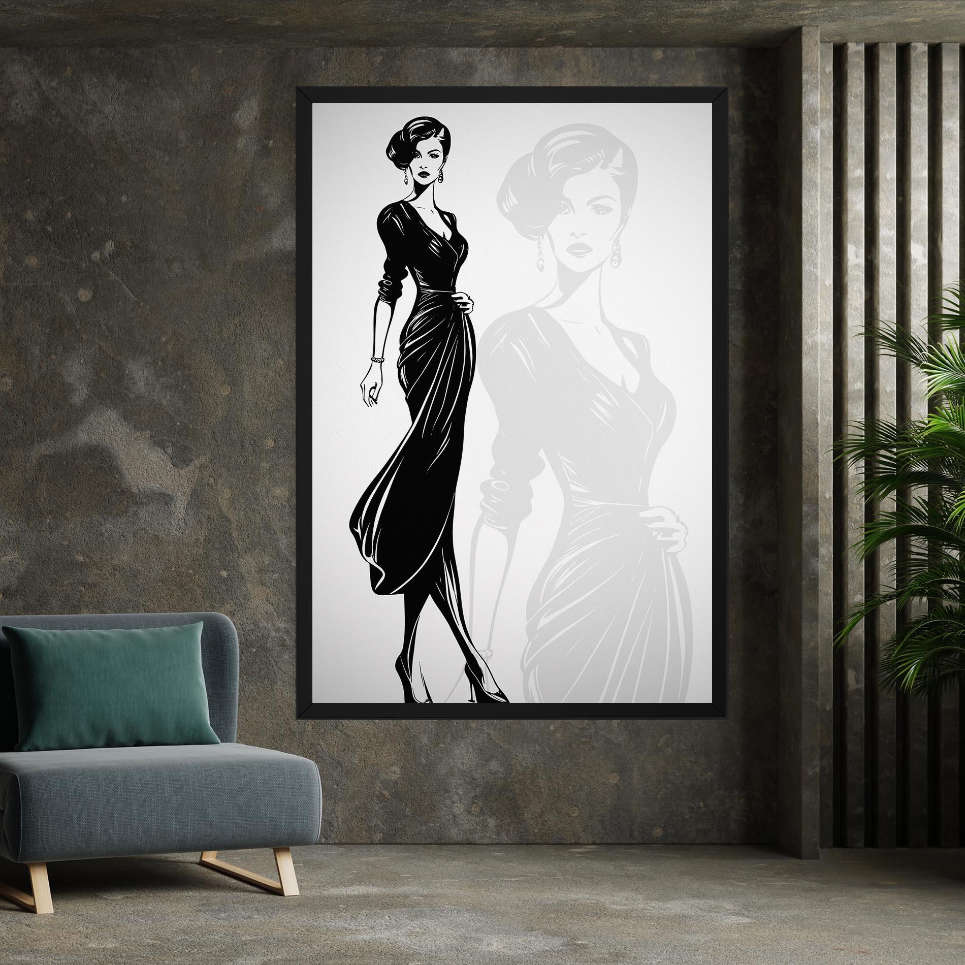 Tablou Canvas Lady Shilouette mockup 7