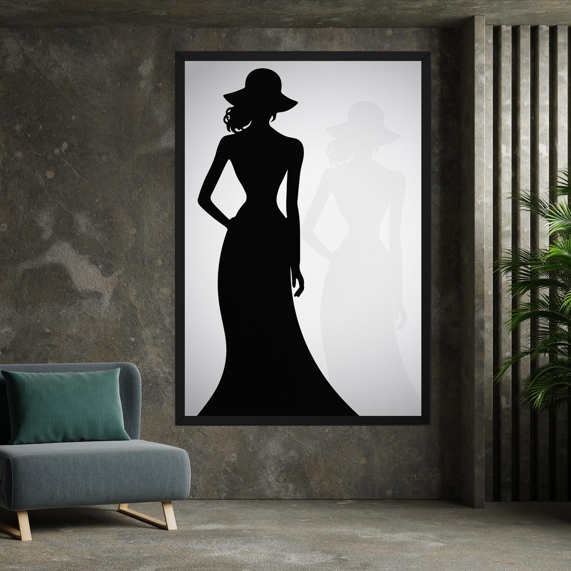 Tablou Canvas Silhouette Lady mockup 7
