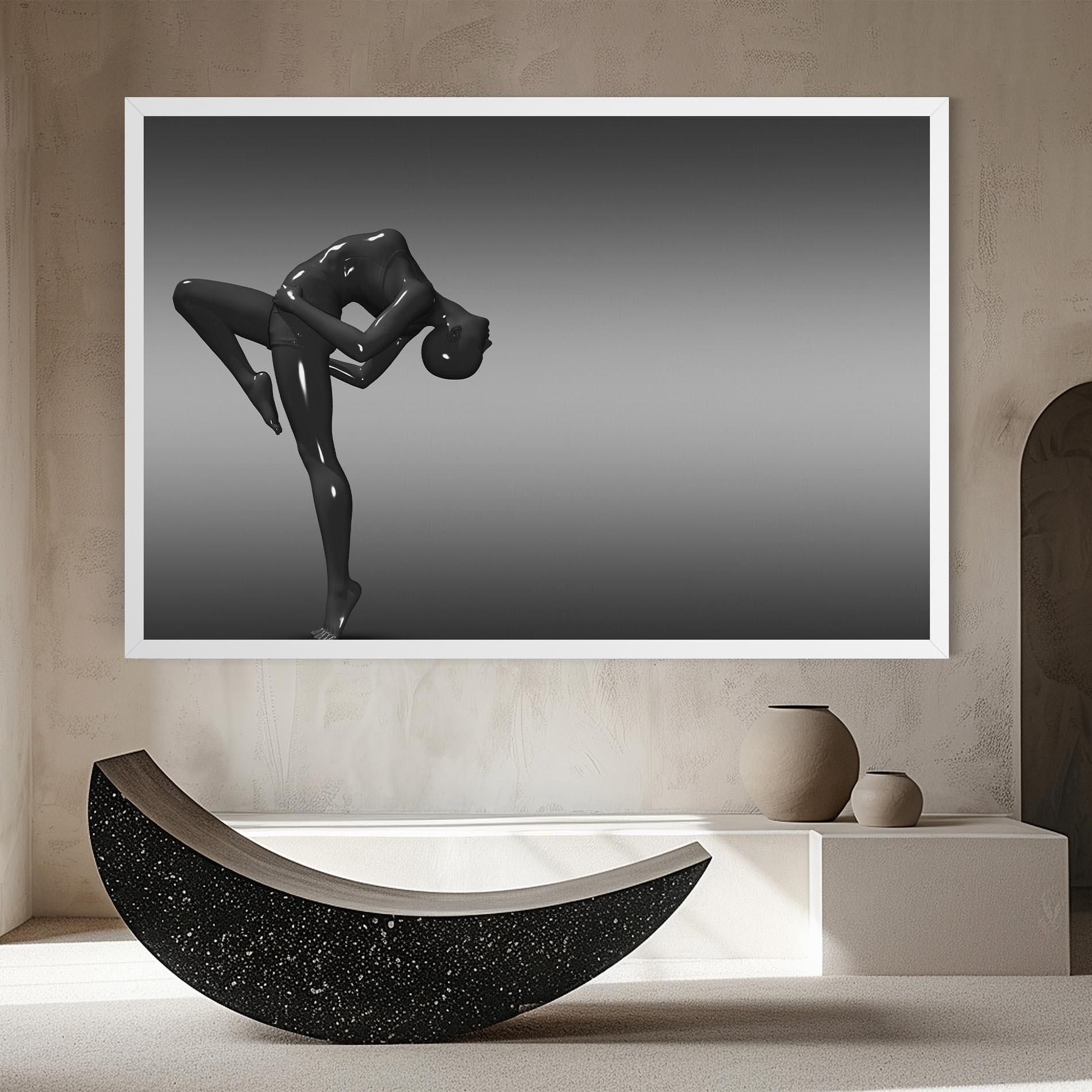 Tablou Canvas Black Glossy Female Dancer mockup 8
