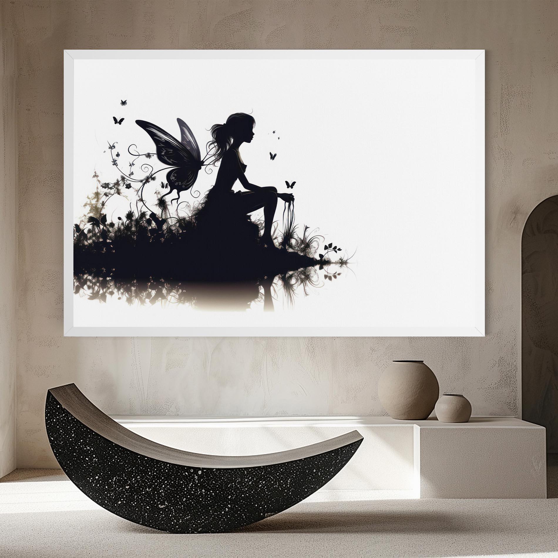 Tablou Canvas Butterfly Woman Shilouette mockup 8