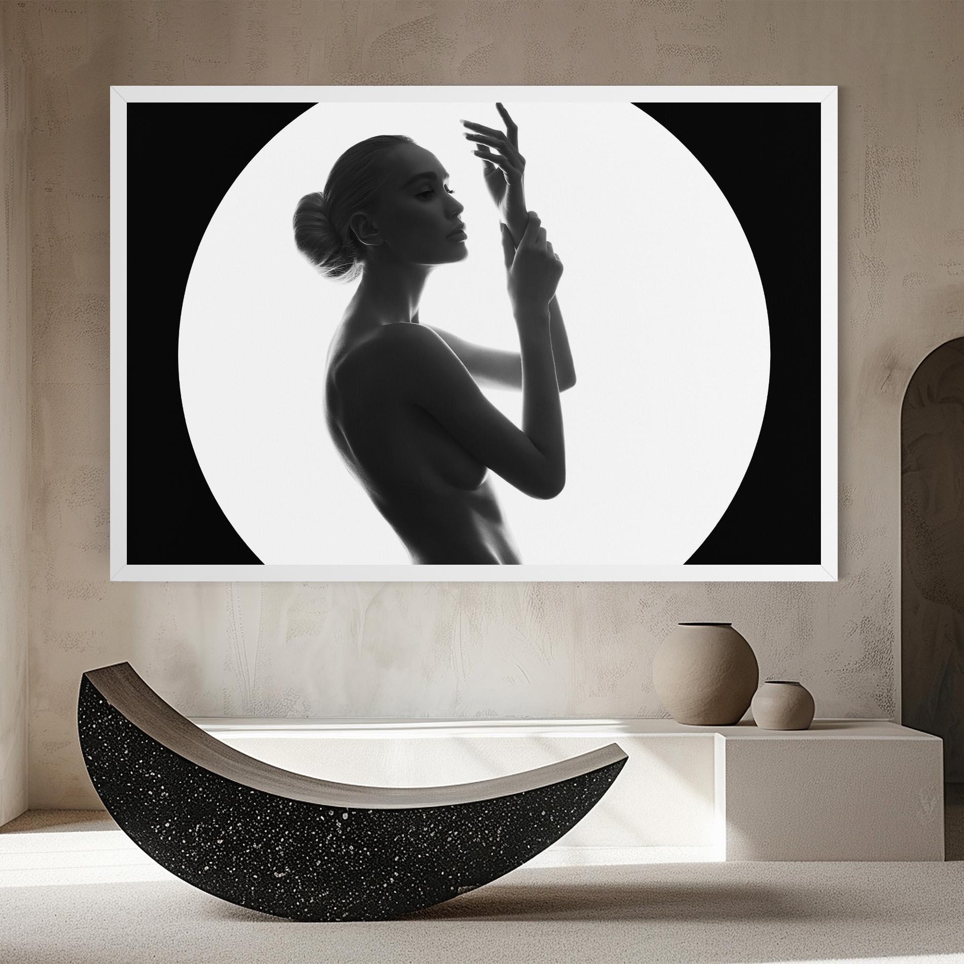 Tablou Canvas Circle Woman Body mockup 8