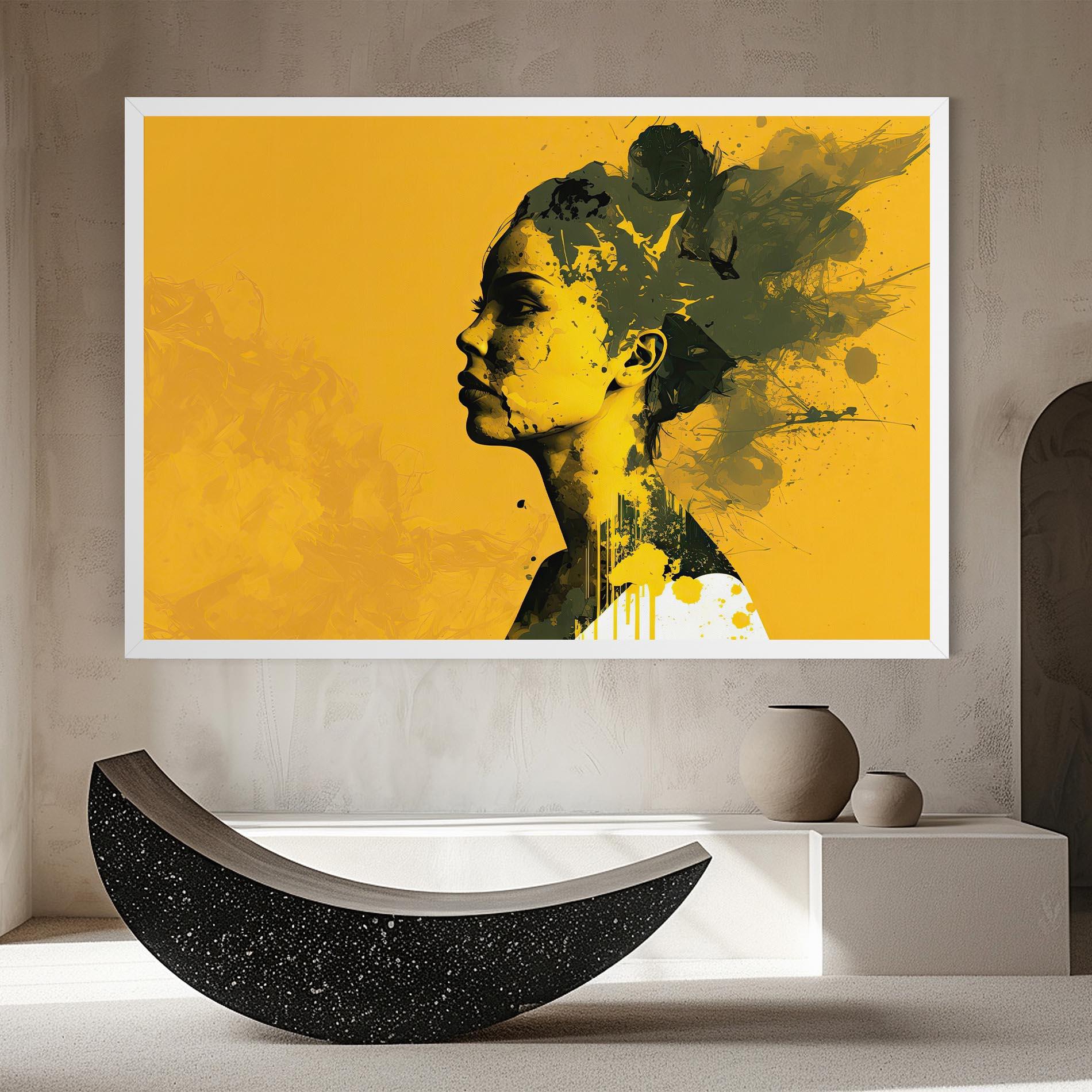 Tablou Canvas Thinking Yellow mockup 8