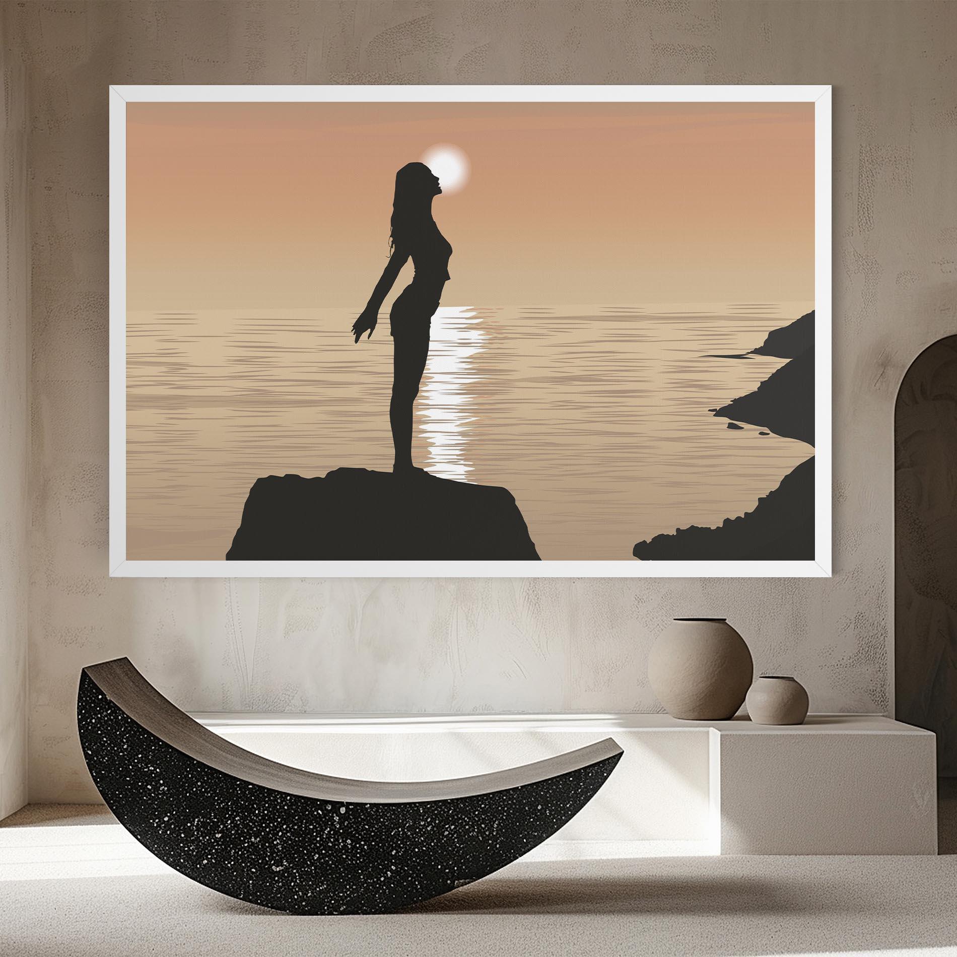 Tablou Canvas Water Girl Shilouette mockup 8