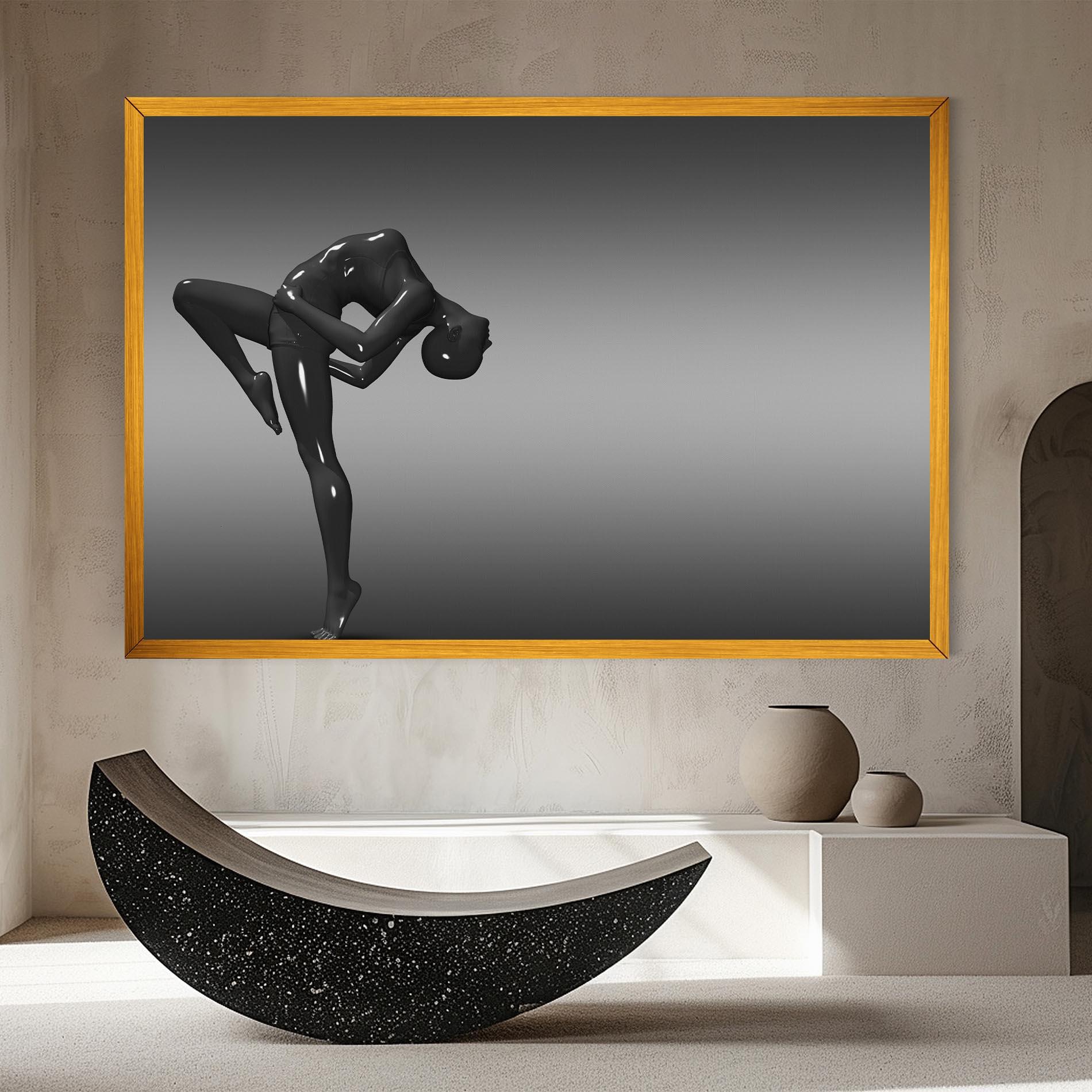 Tablou Canvas Black Glossy Female Dancer mockup 8