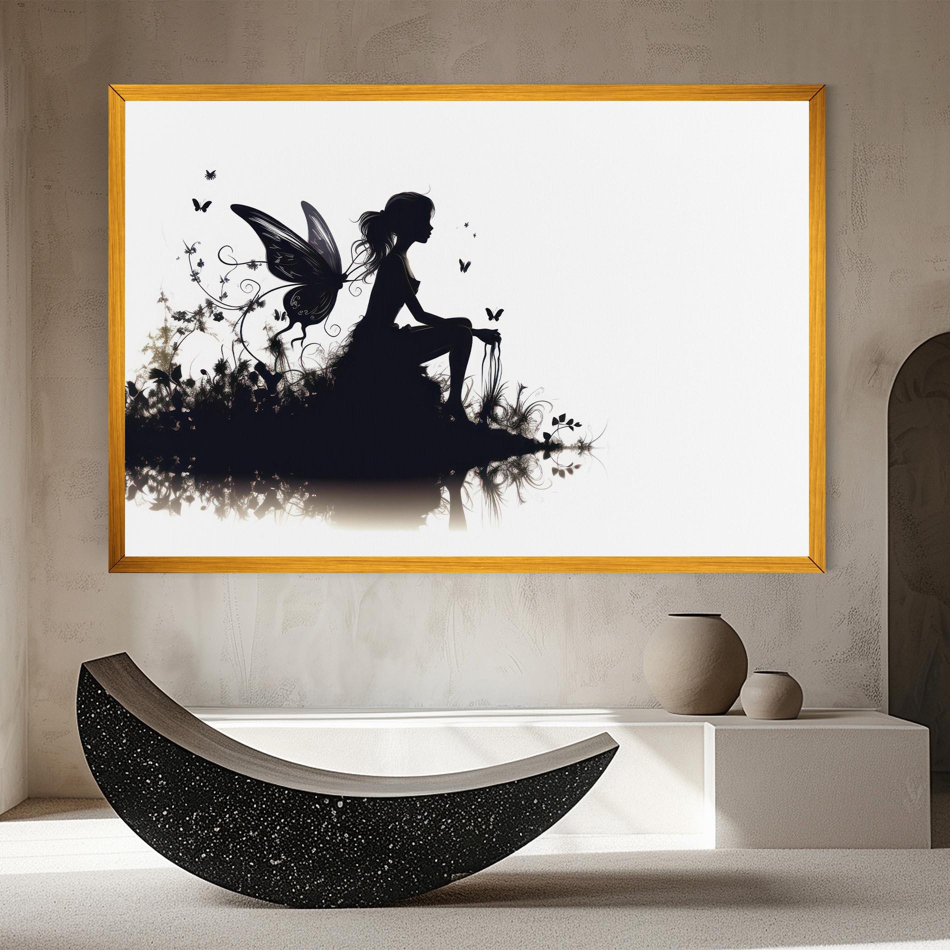 Tablou Canvas Butterfly Woman Shilouette mockup 8