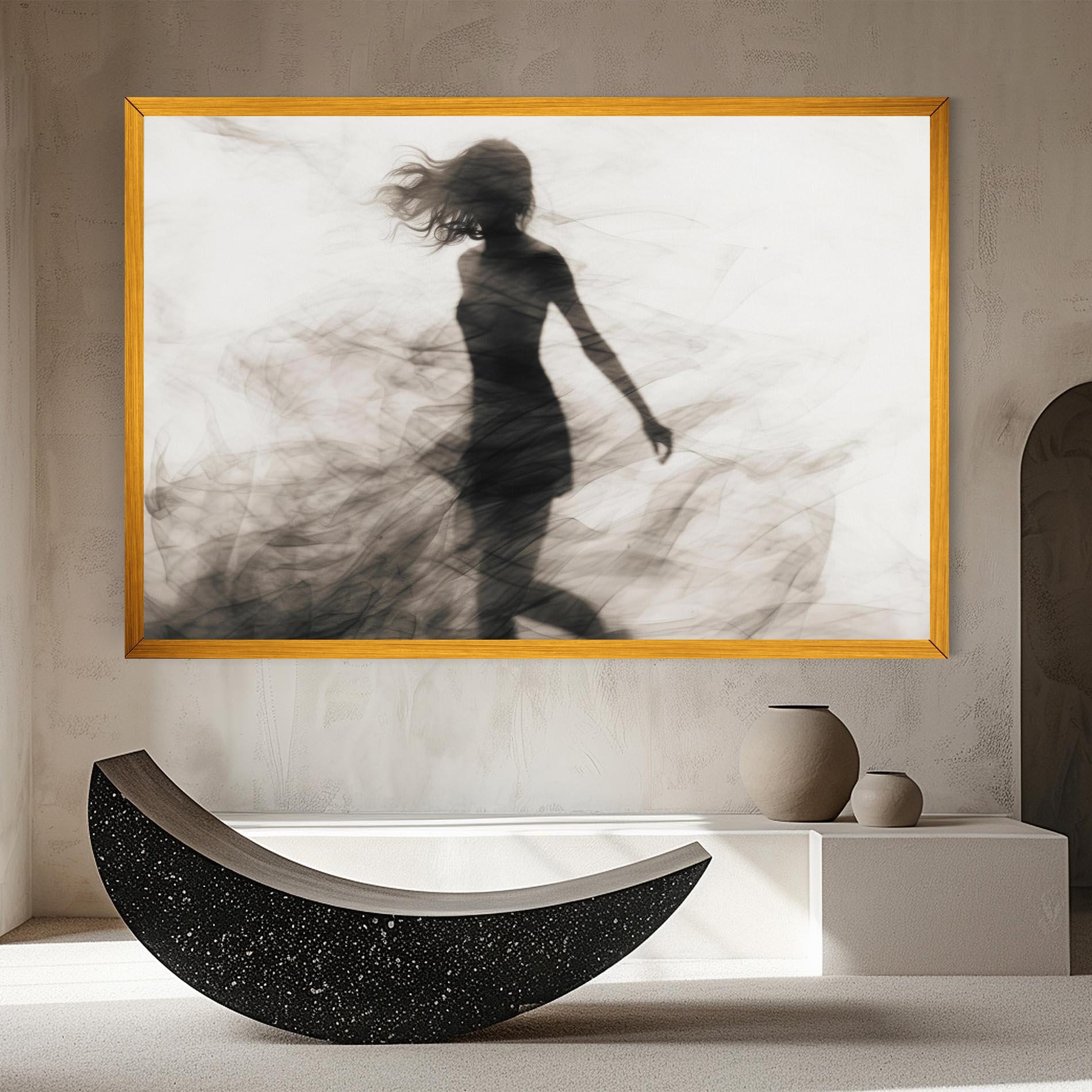 Tablou Canvas Smoke Girl Shilouette mockup 8