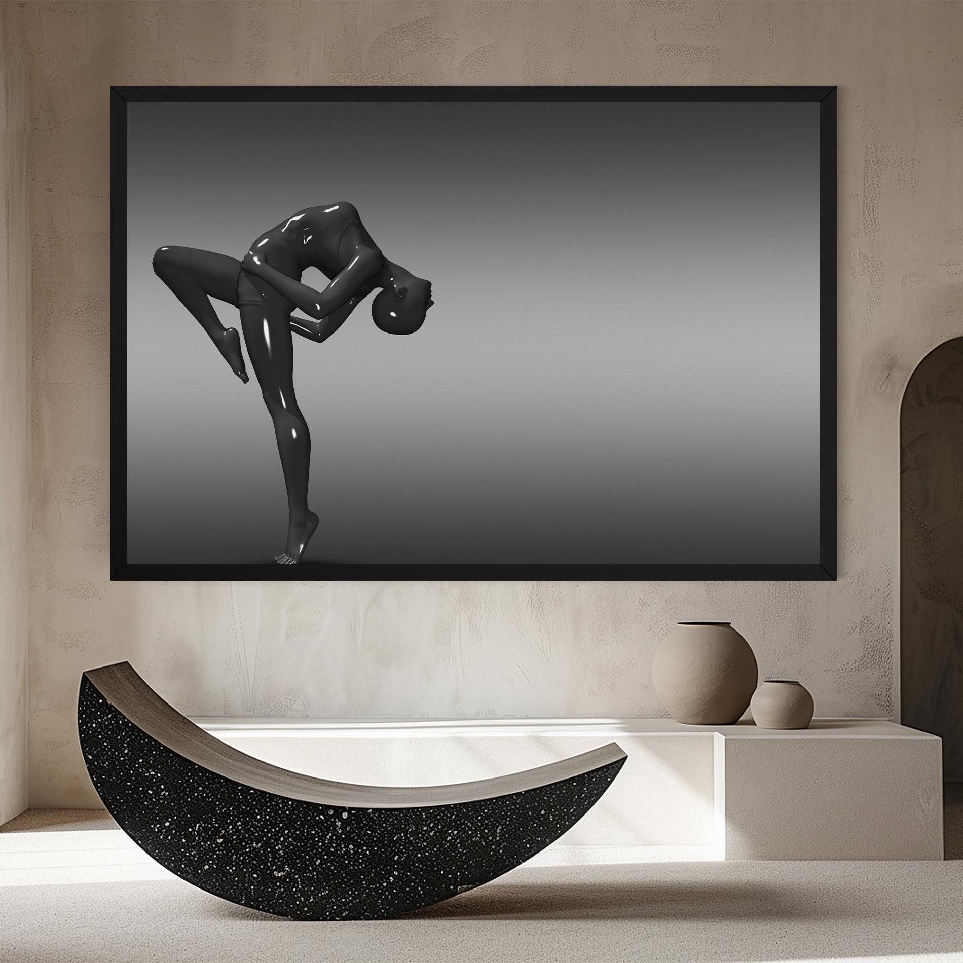 Tablou Canvas Black Glossy Female Dancer mockup 8