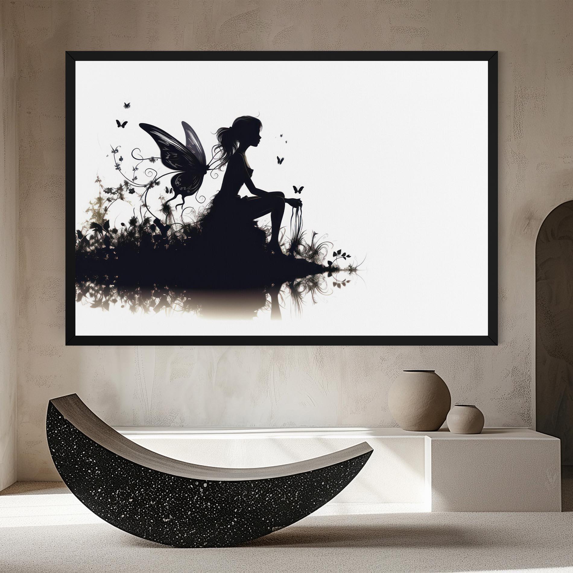 Tablou Canvas Butterfly Woman Shilouette mockup 8