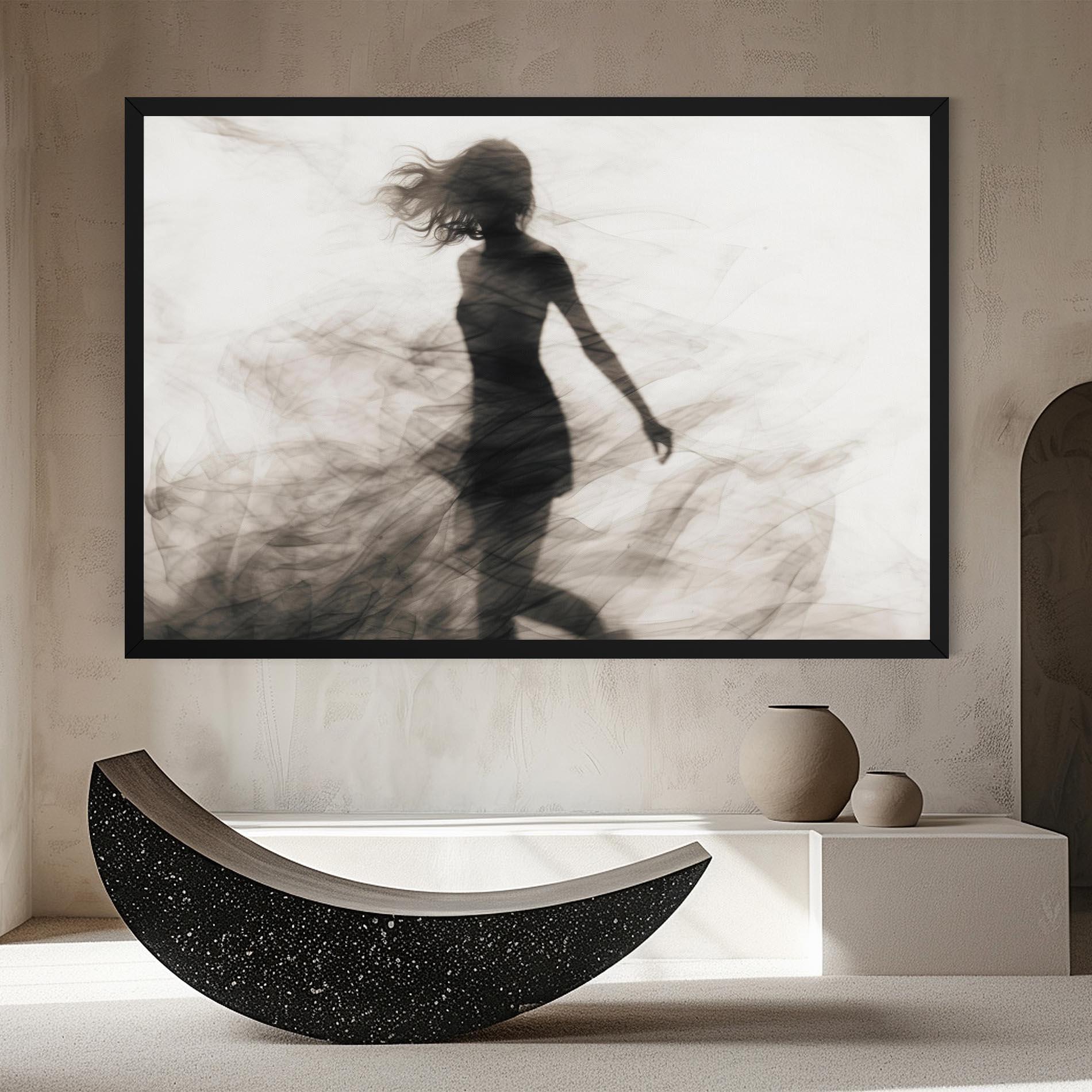 Tablou Canvas Smoke Girl Shilouette mockup 8