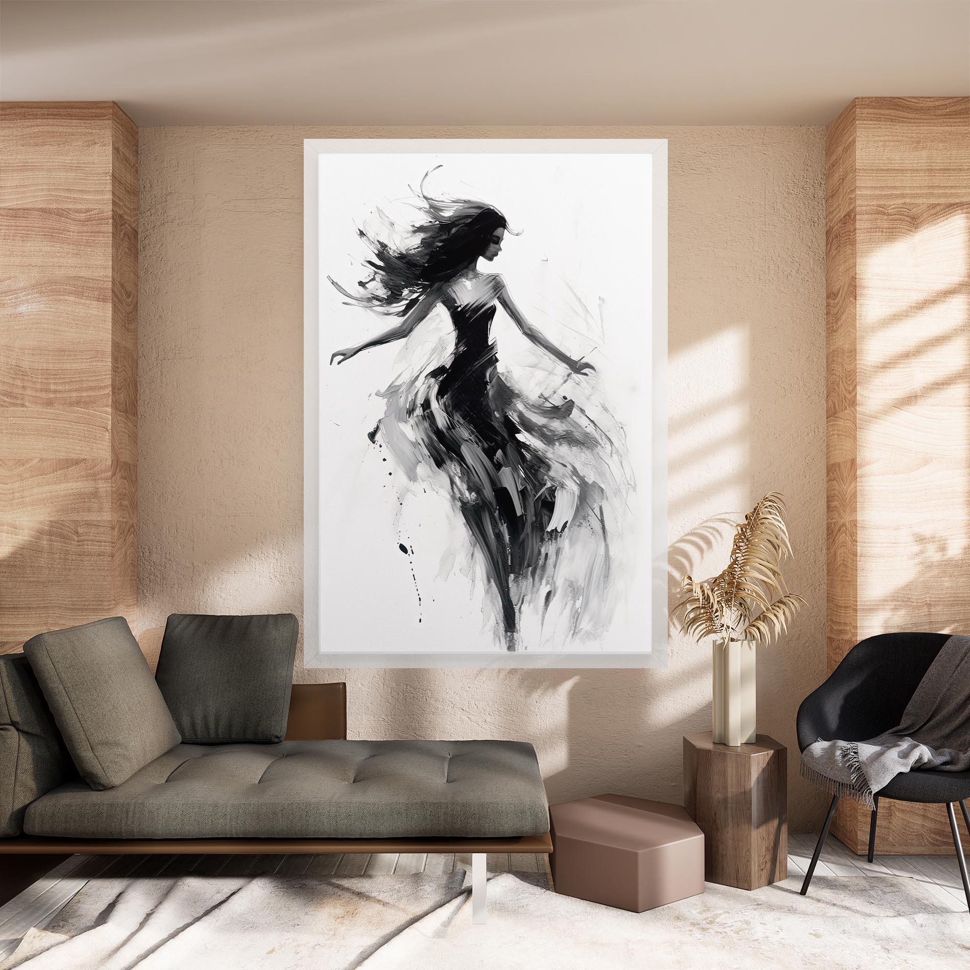 Tablou Canvas Black Ink Woman mockup 8