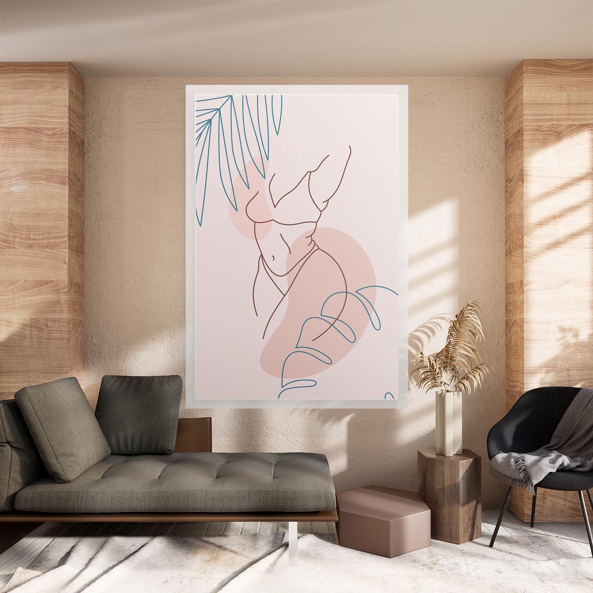 Tablou Canvas Body Line Leaf mockup 8