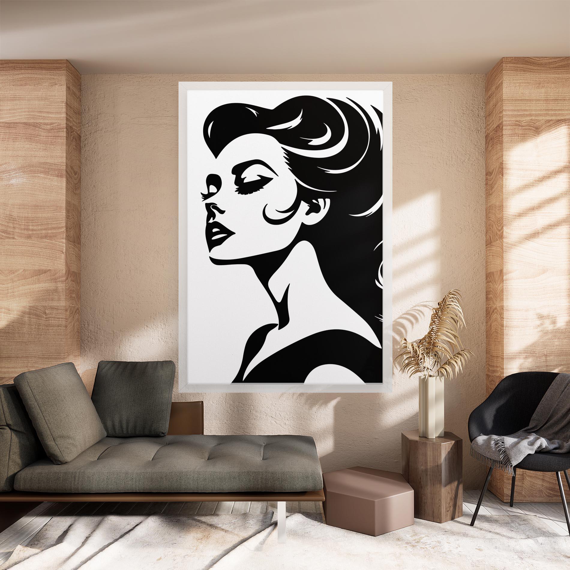 Tablou Canvas Eyeliner Shilouette mockup 8