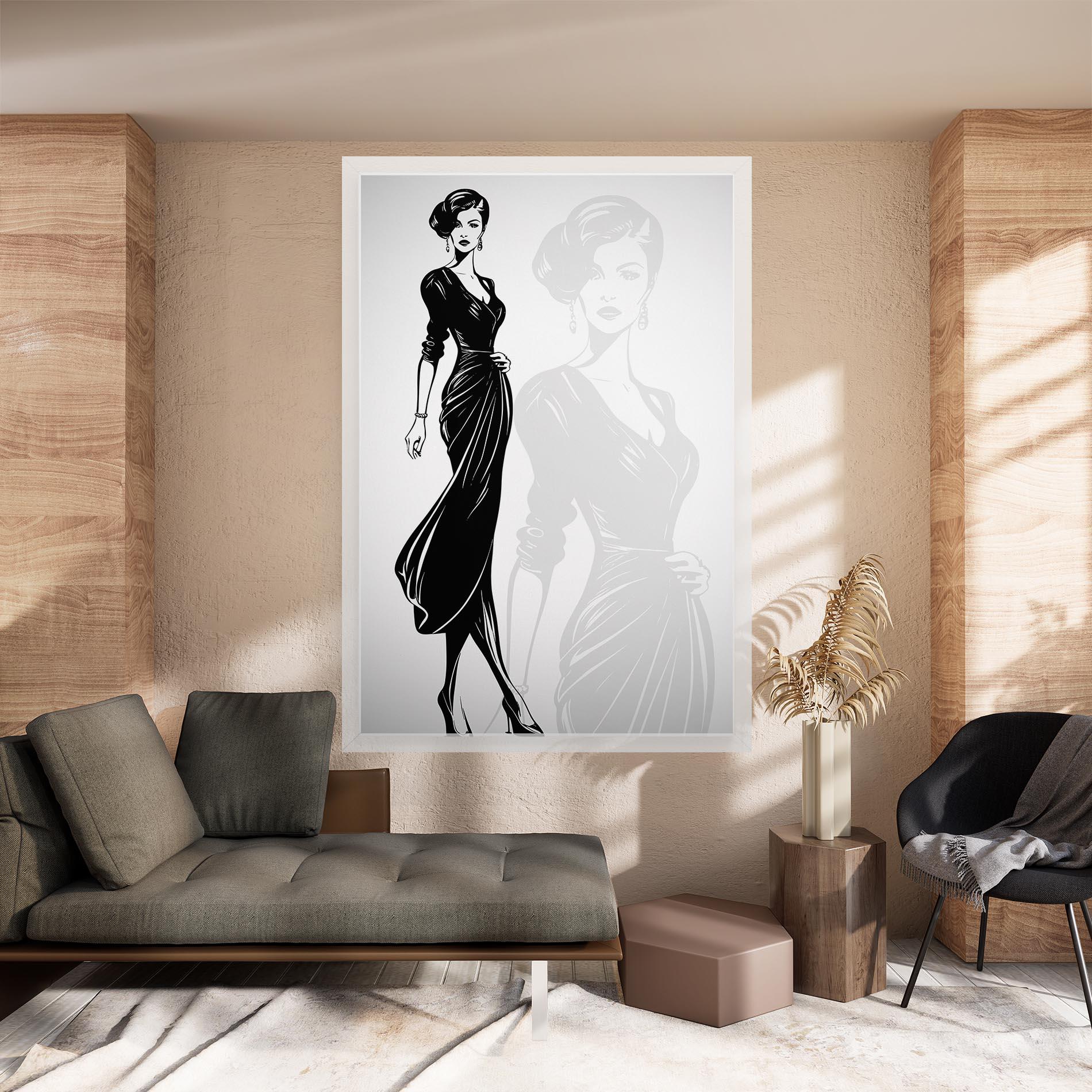 Tablou Canvas Lady Shilouette mockup 8