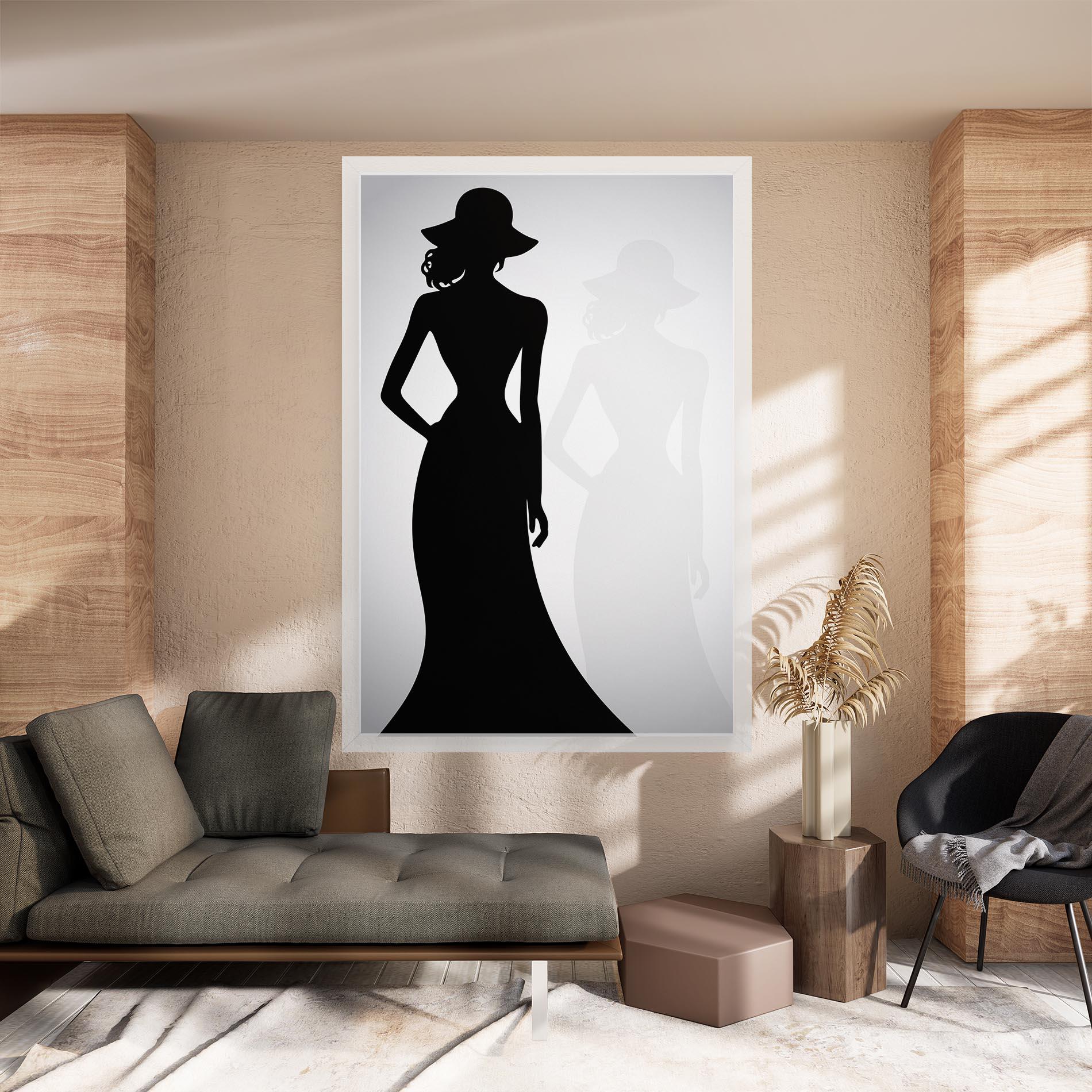 Tablou Canvas Silhouette Lady mockup 8