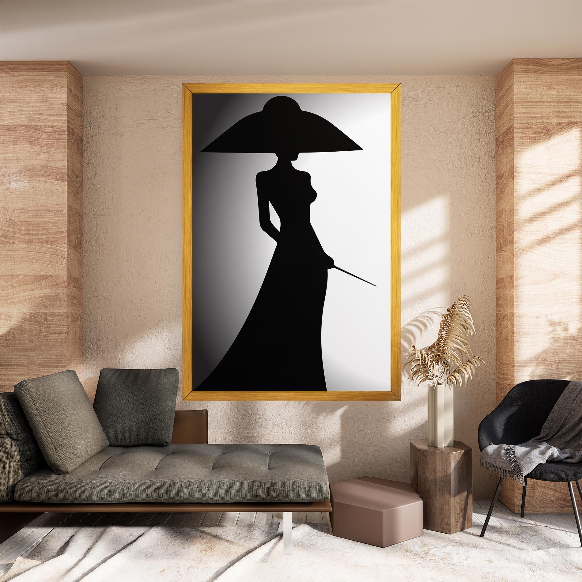 Tablou Canvas Big Hat Lady mockup 8