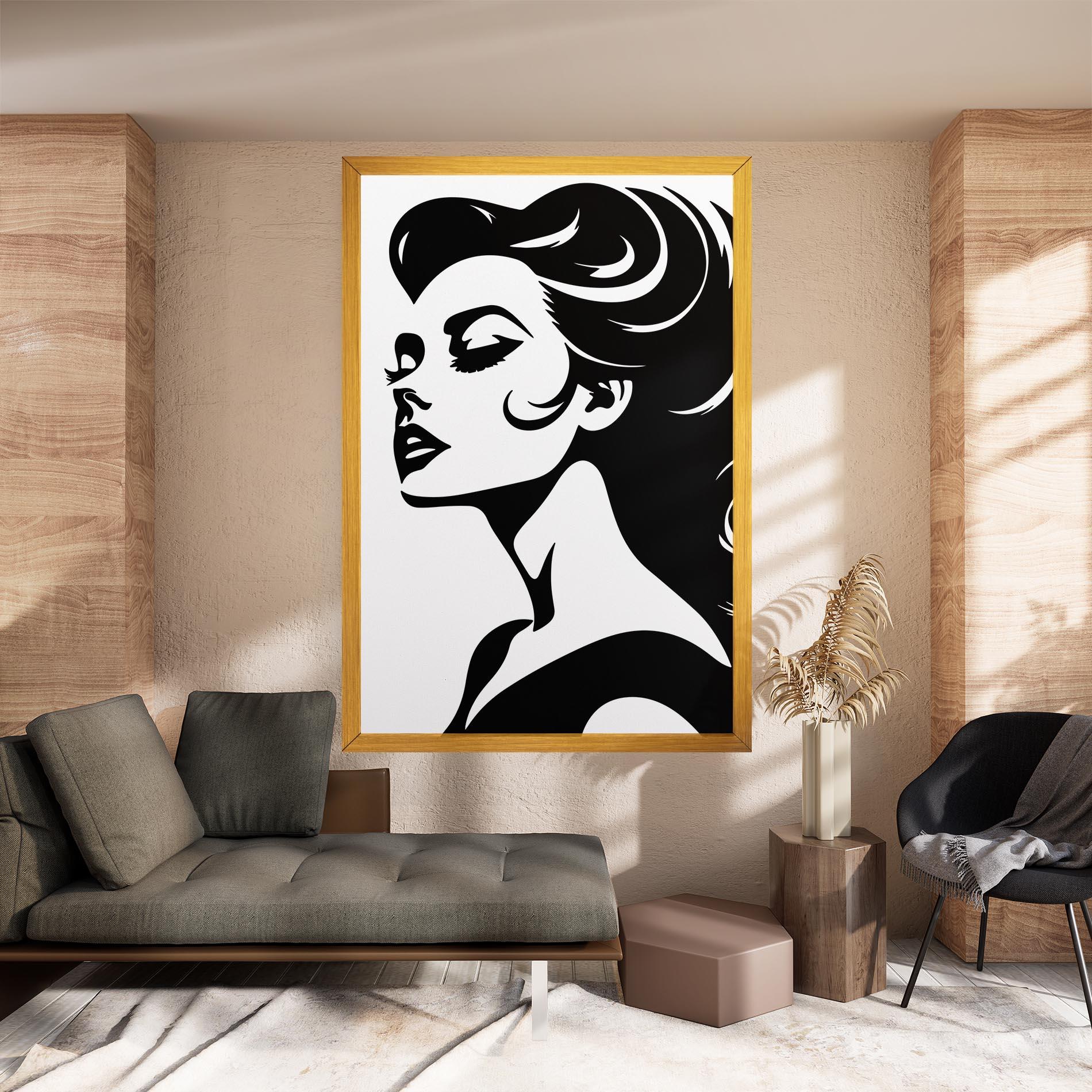 Tablou Canvas Eyeliner Shilouette mockup 8