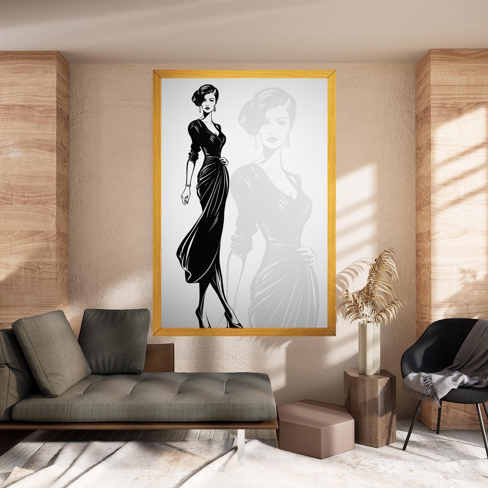 Tablou Canvas Lady Shilouette mockup 8