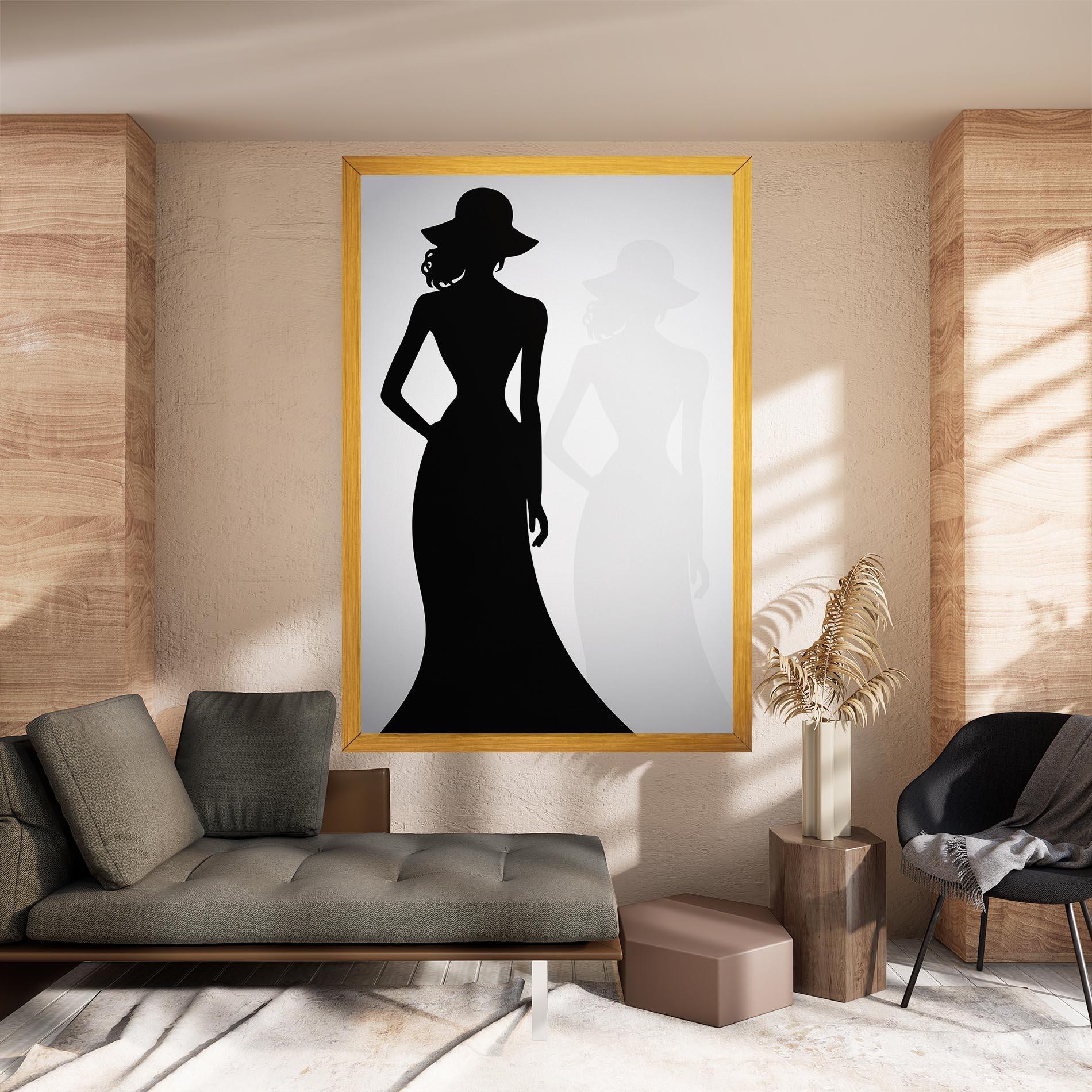Tablou Canvas Silhouette Lady mockup 8