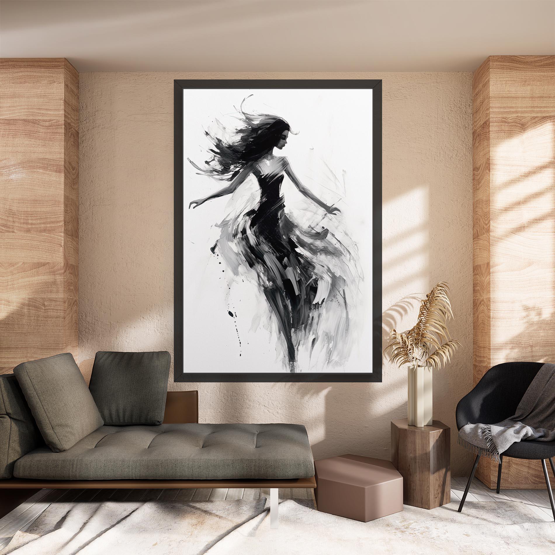 Tablou Canvas Black Ink Woman mockup 8