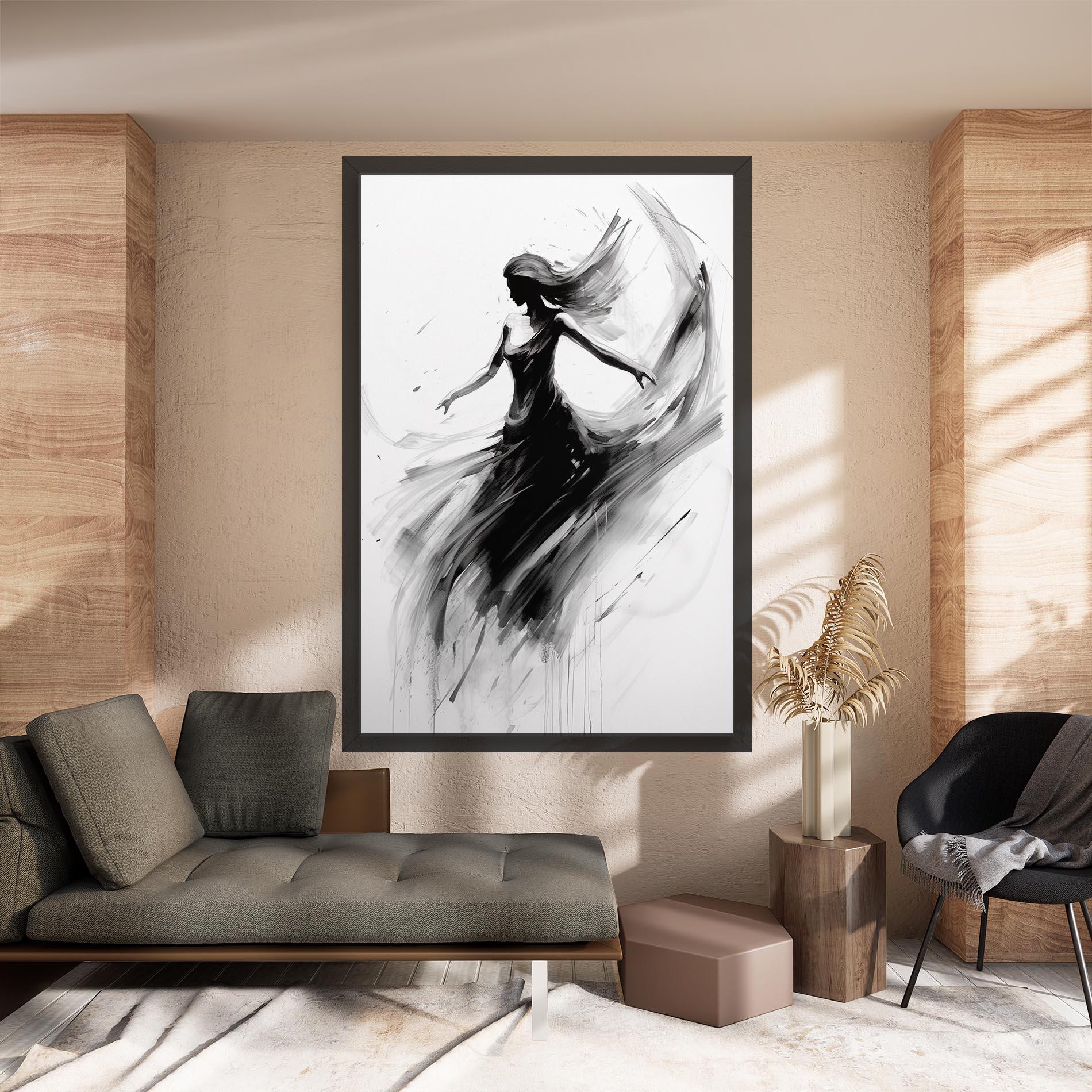 Tablou Canvas Dancing Woman Drawn mockup 8